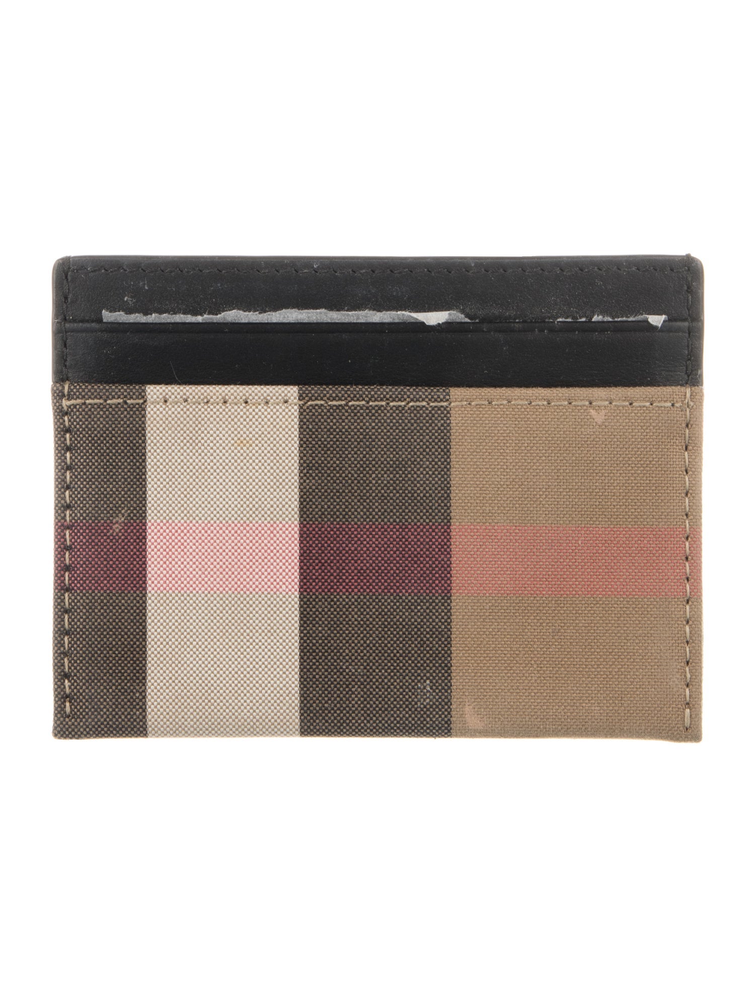 Burberry Canvas Colorblock Pattern Card Holder