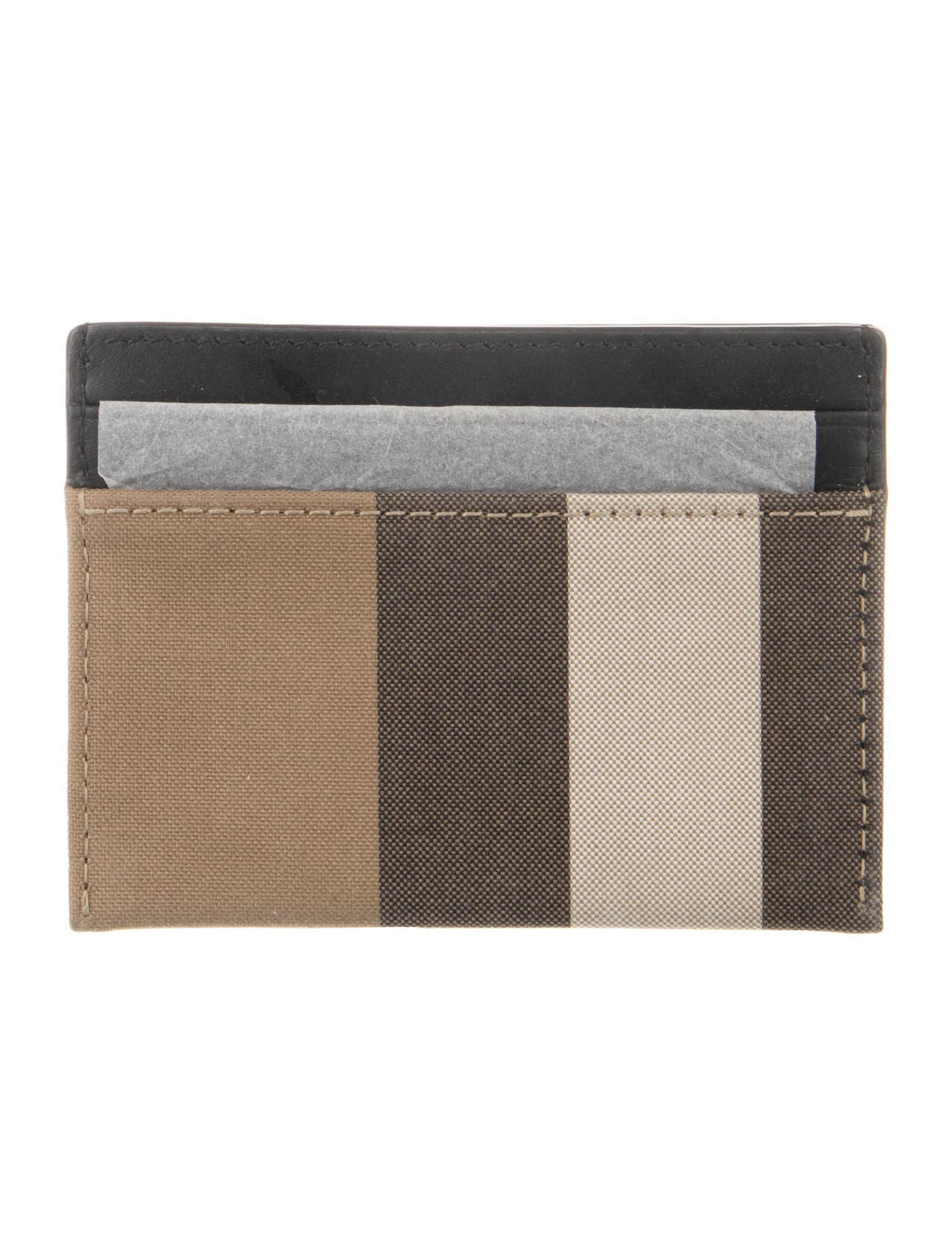 Burberry Canvas Colorblock Pattern Card Holder