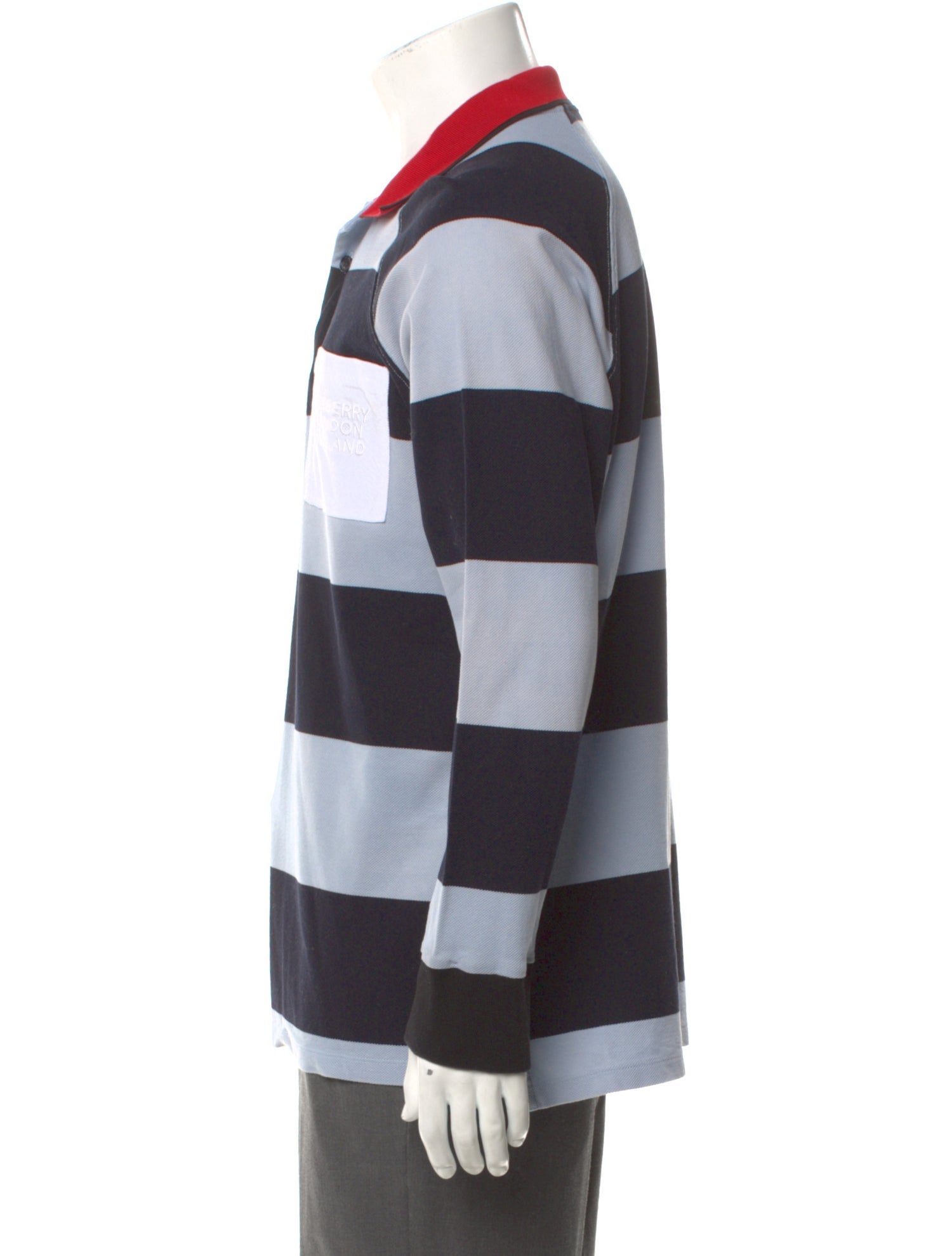 Burberry Striped Collar Polo Shirt