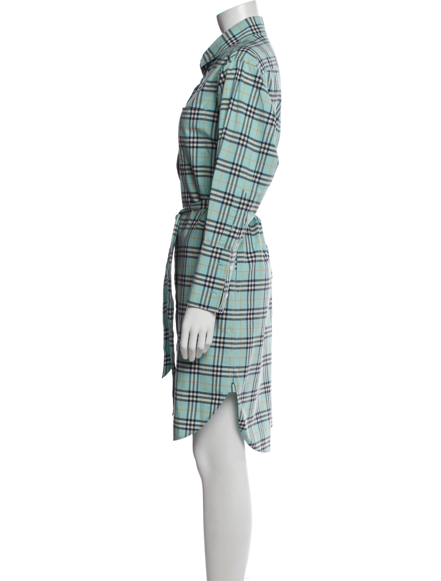Burberry Plaid Print Knee-Length Dress