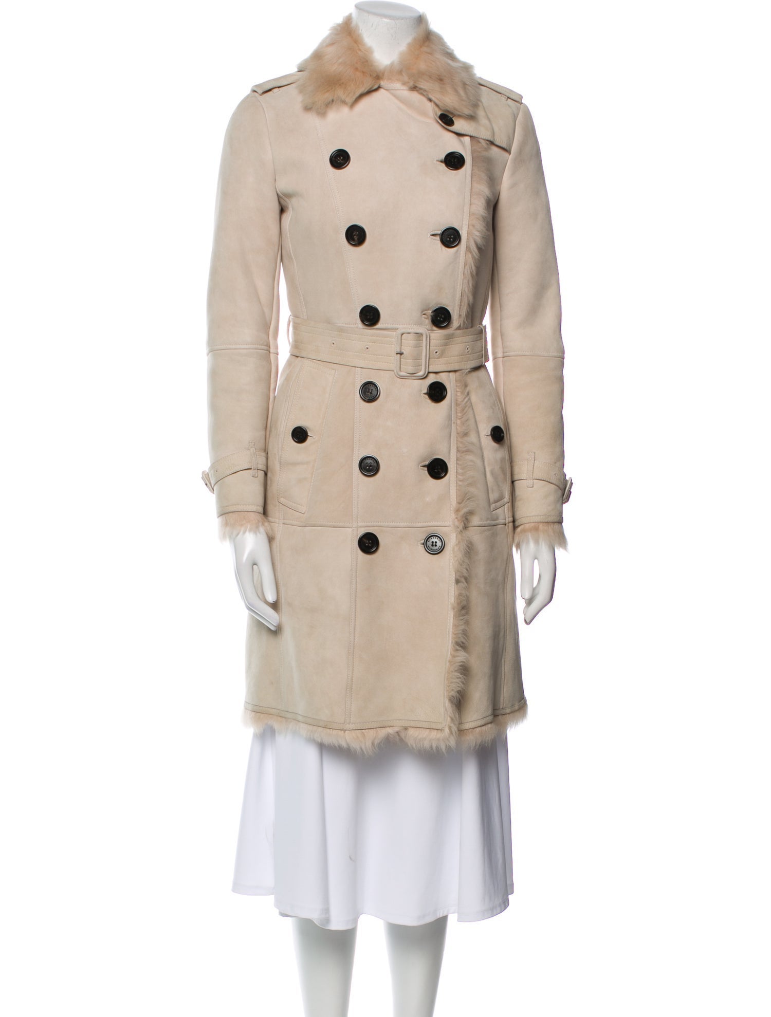Burberry Shearling Fur Coat w/ Tags