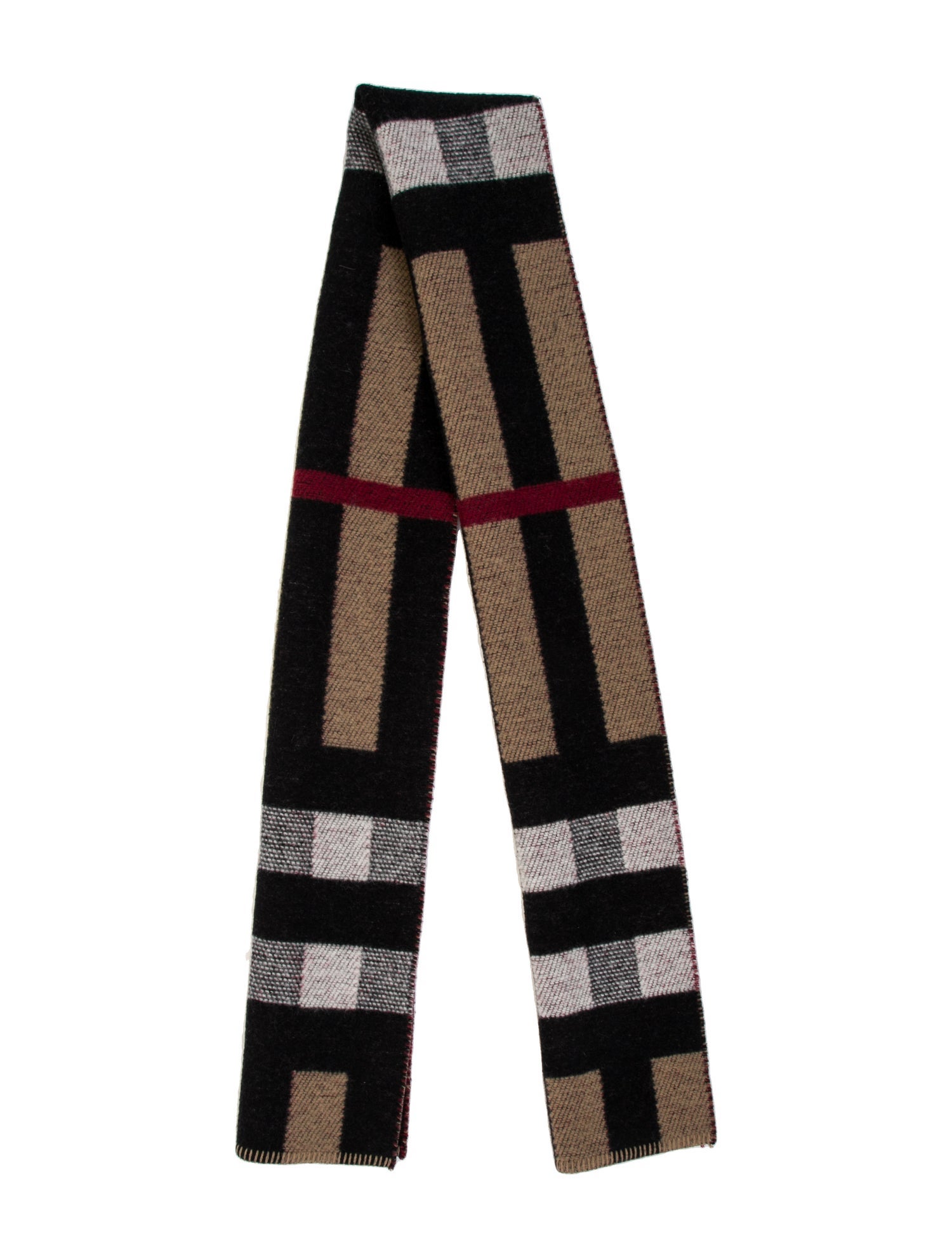 Burberry Wool Plaid Print Stole