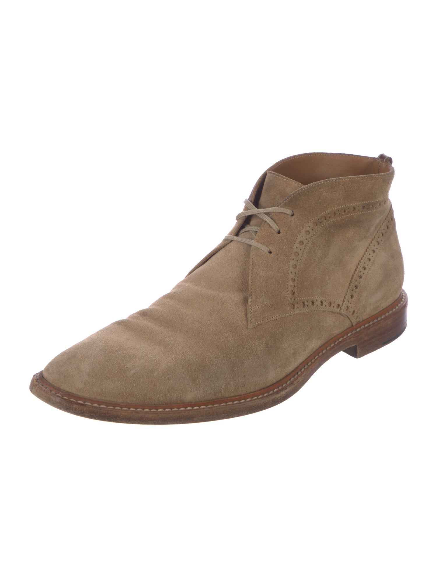 Burberry Suede Lasercut Accents Derby Shoes