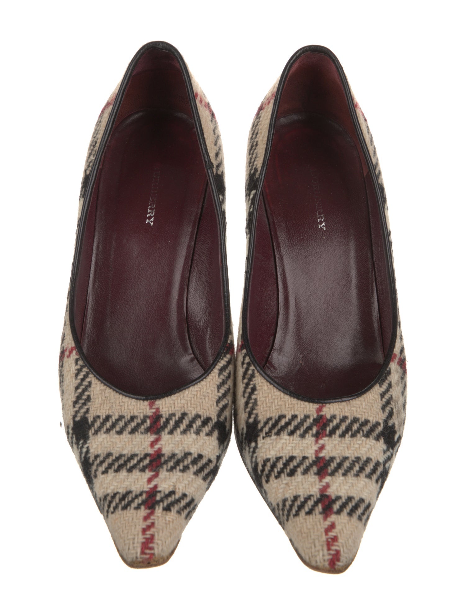 Burberry Vintage Nova Check Pattern Pumps - Neutrals Pumps, Shoes ...