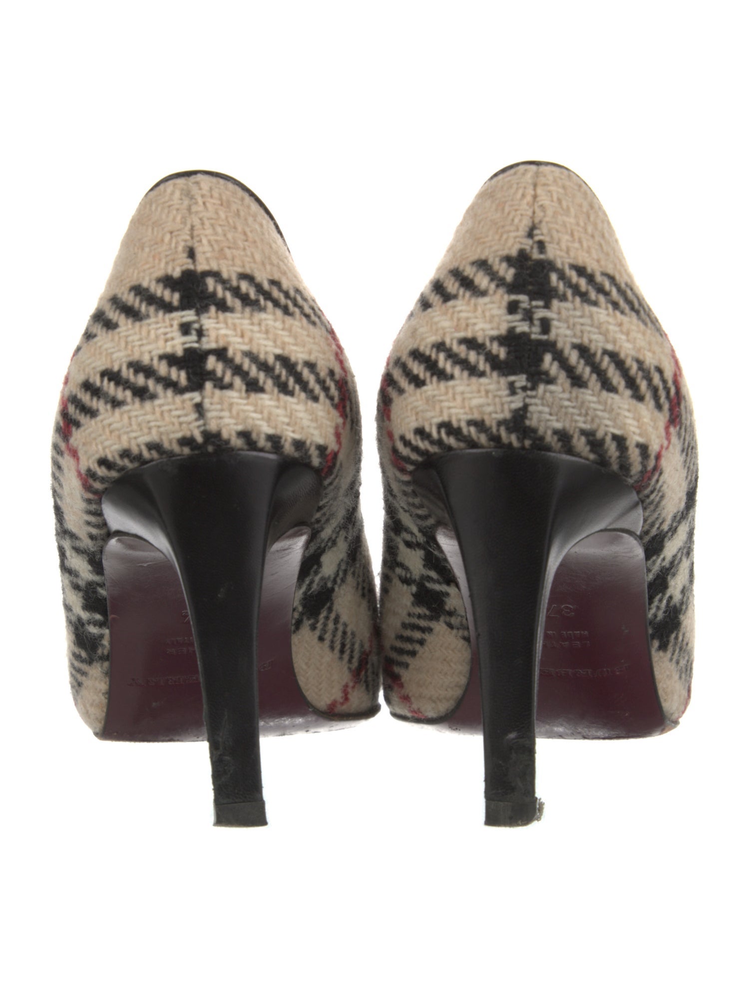 Burberry Vintage Nova Check Pattern Pumps - Neutrals Pumps, Shoes ...