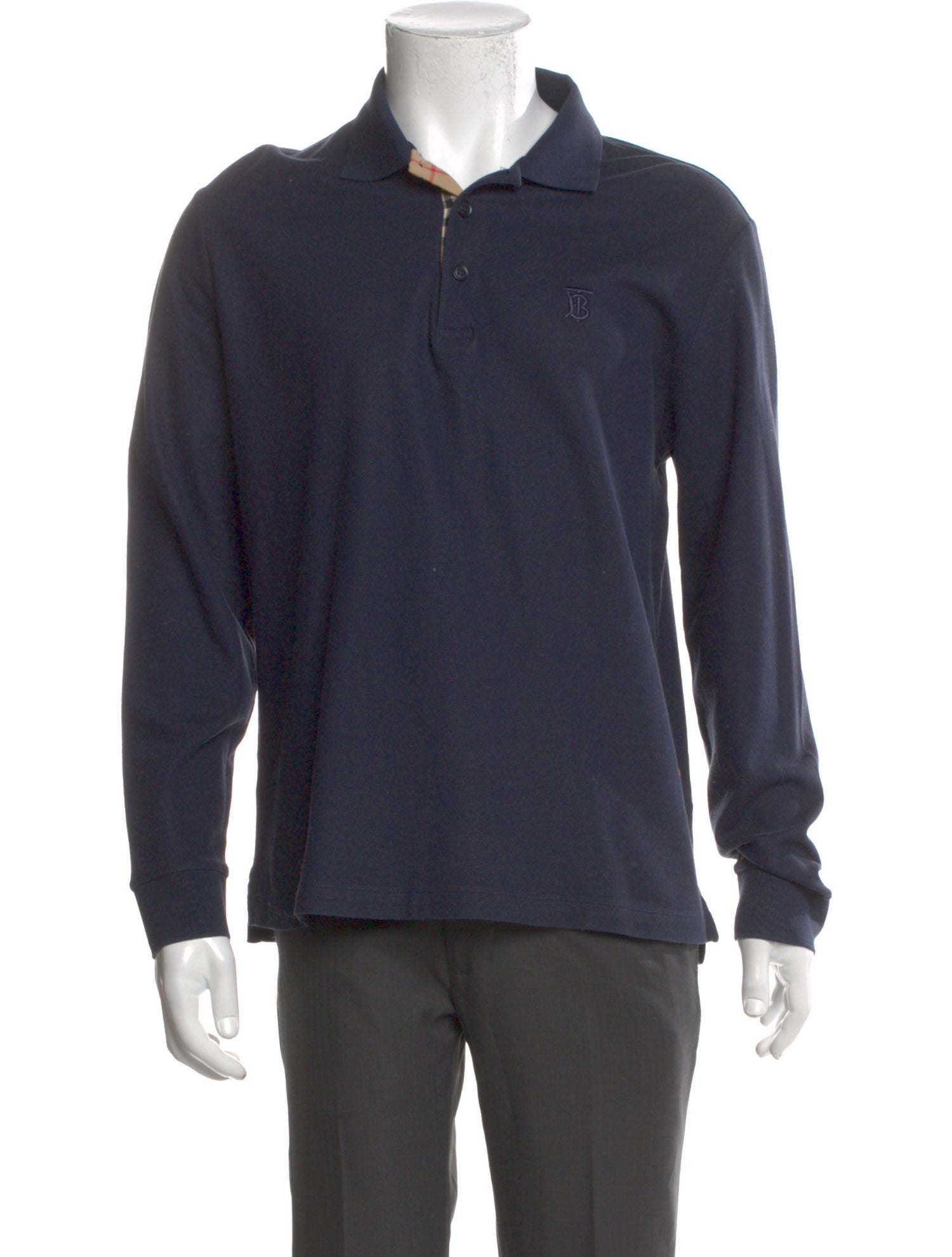 Burberry House Check Pattern Crew Neck Polo Shirt
