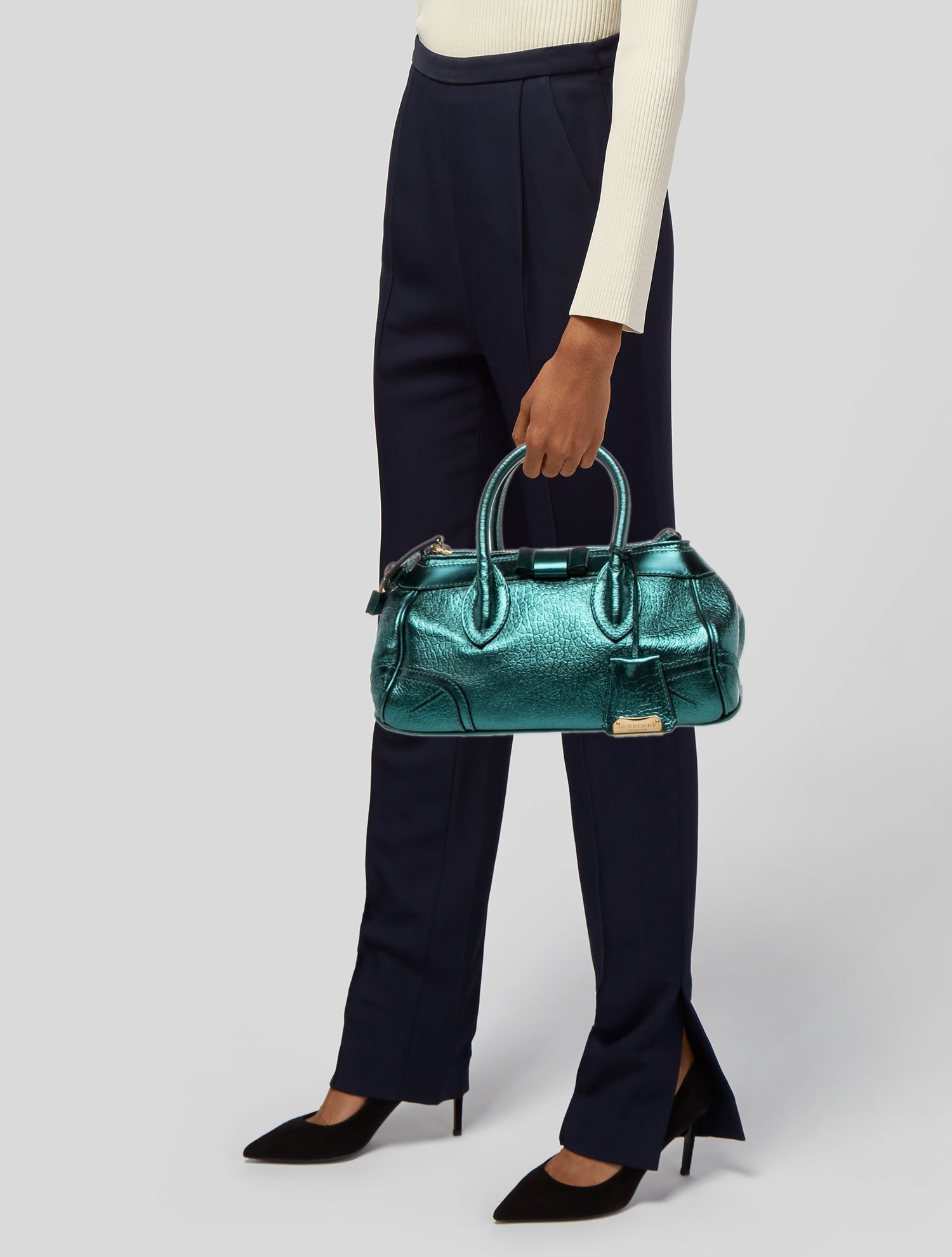 Burberry Leather Top Handle Bag w/ Tags