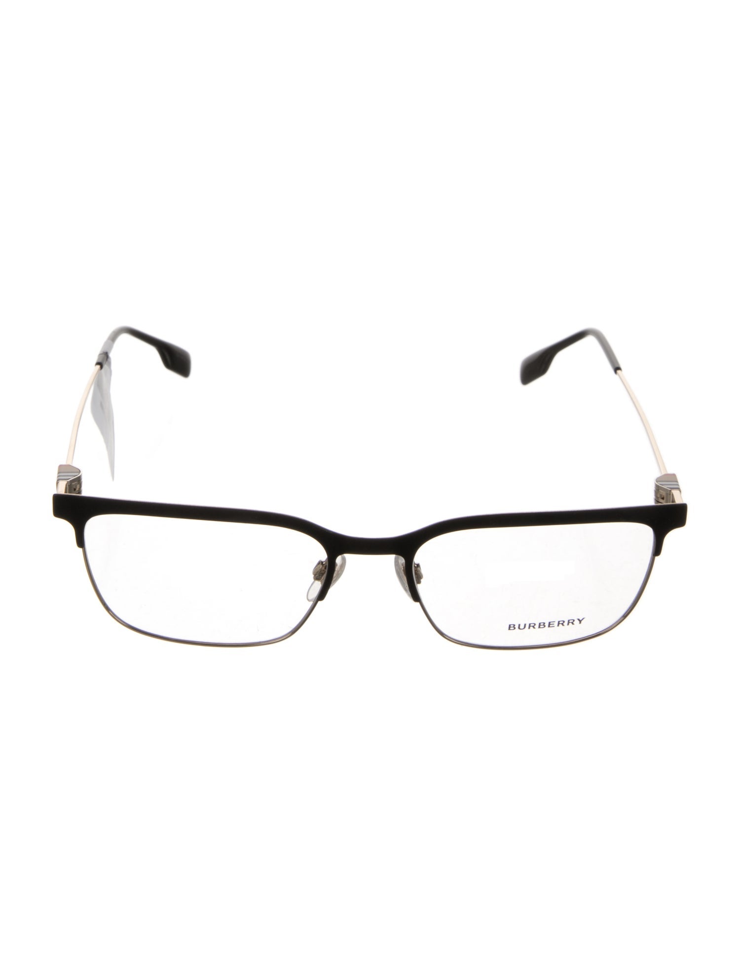 Burberry House Check Pattern Square Eyeglasses