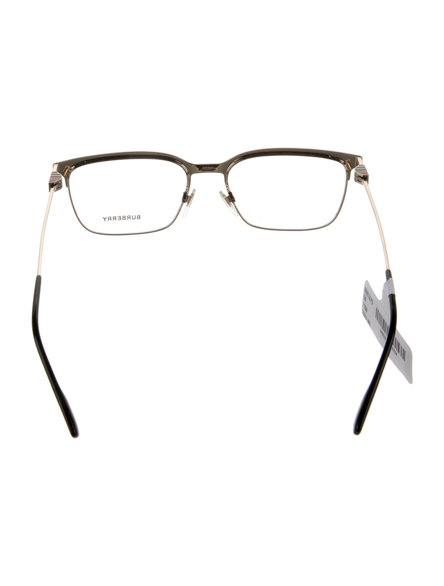 Burberry House Check Pattern Square Eyeglasses