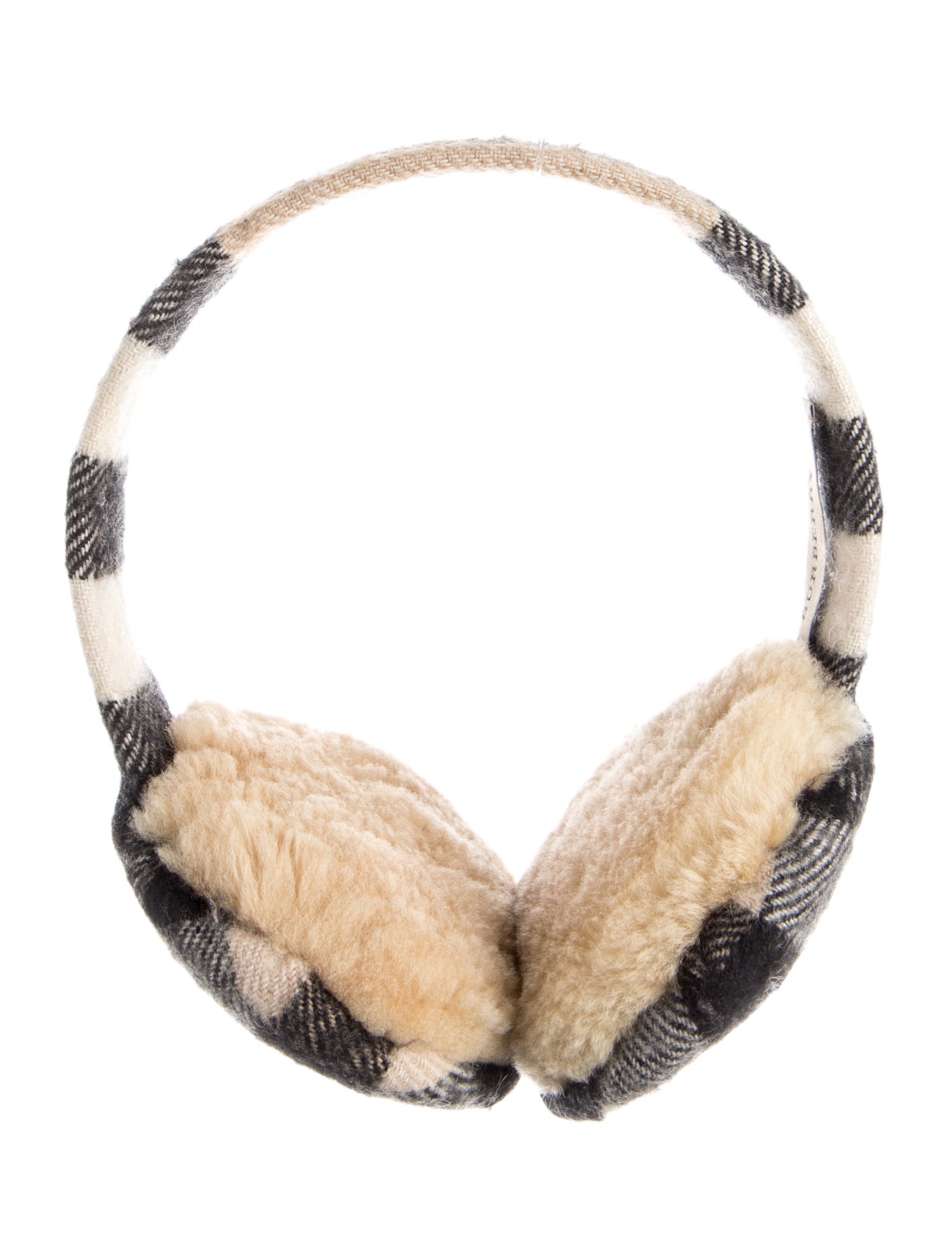 Burberry Patterned Wool Earmuffs
