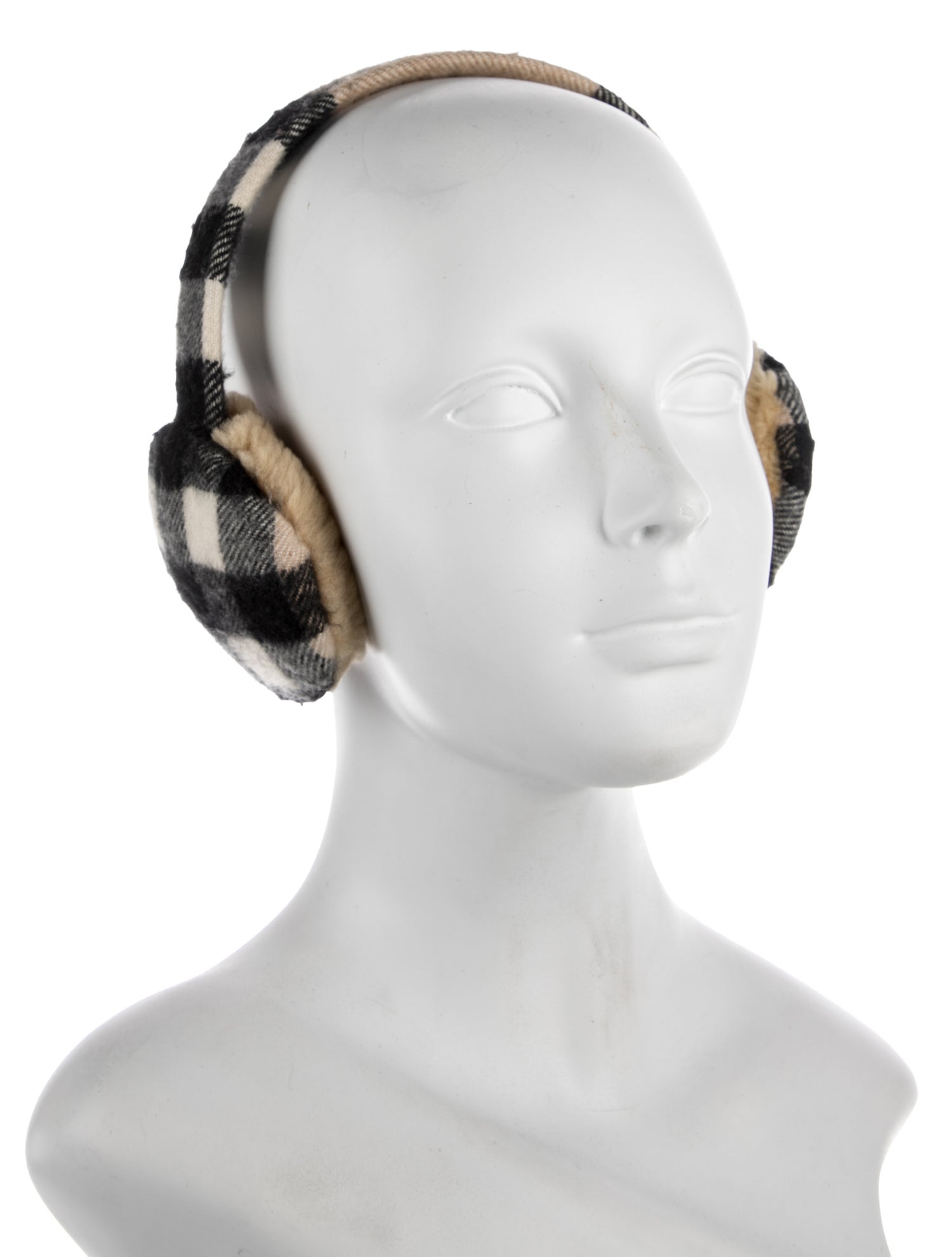 Burberry Patterned Wool Earmuffs