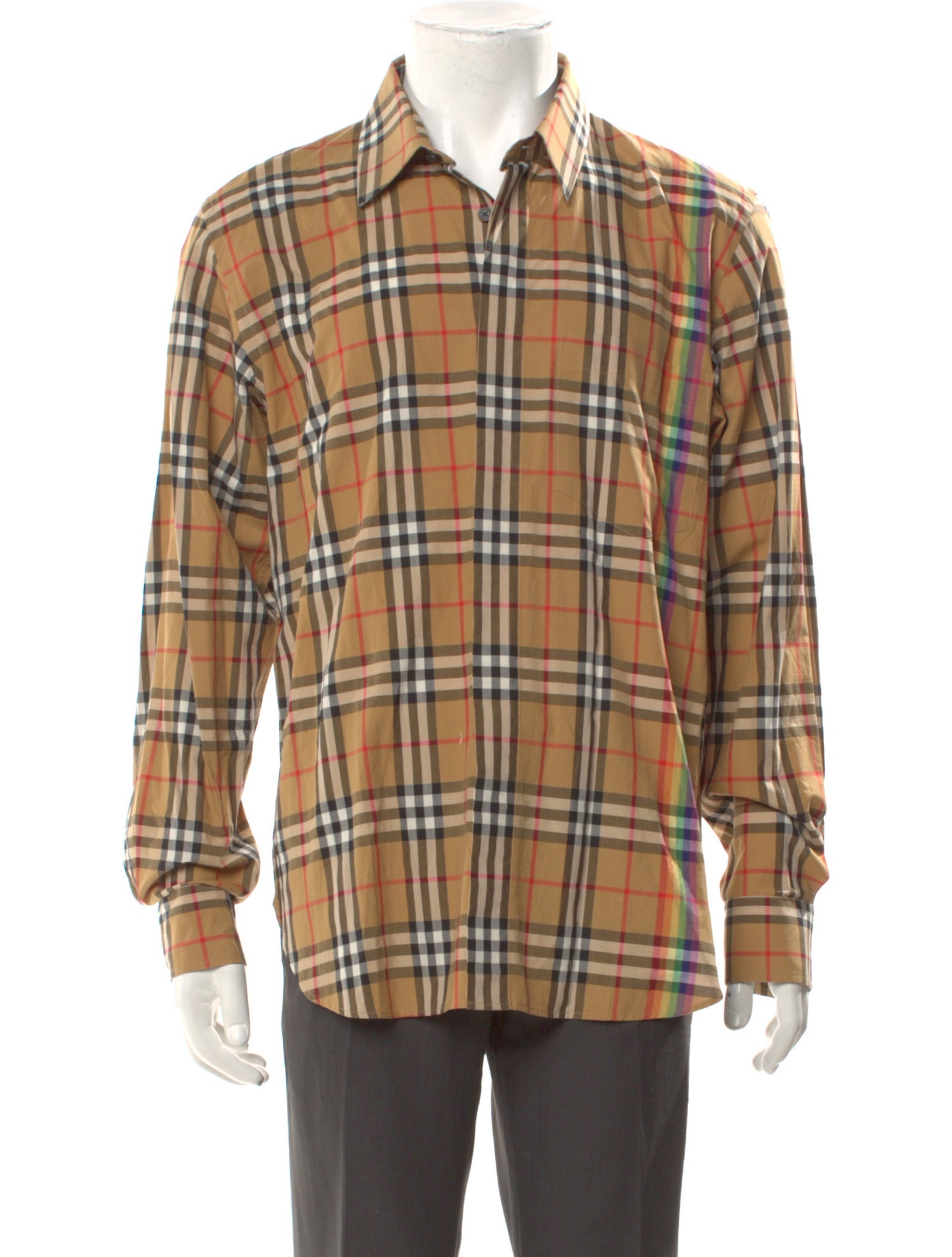 Burberry Rainbow Check Long Sleeve Shirt