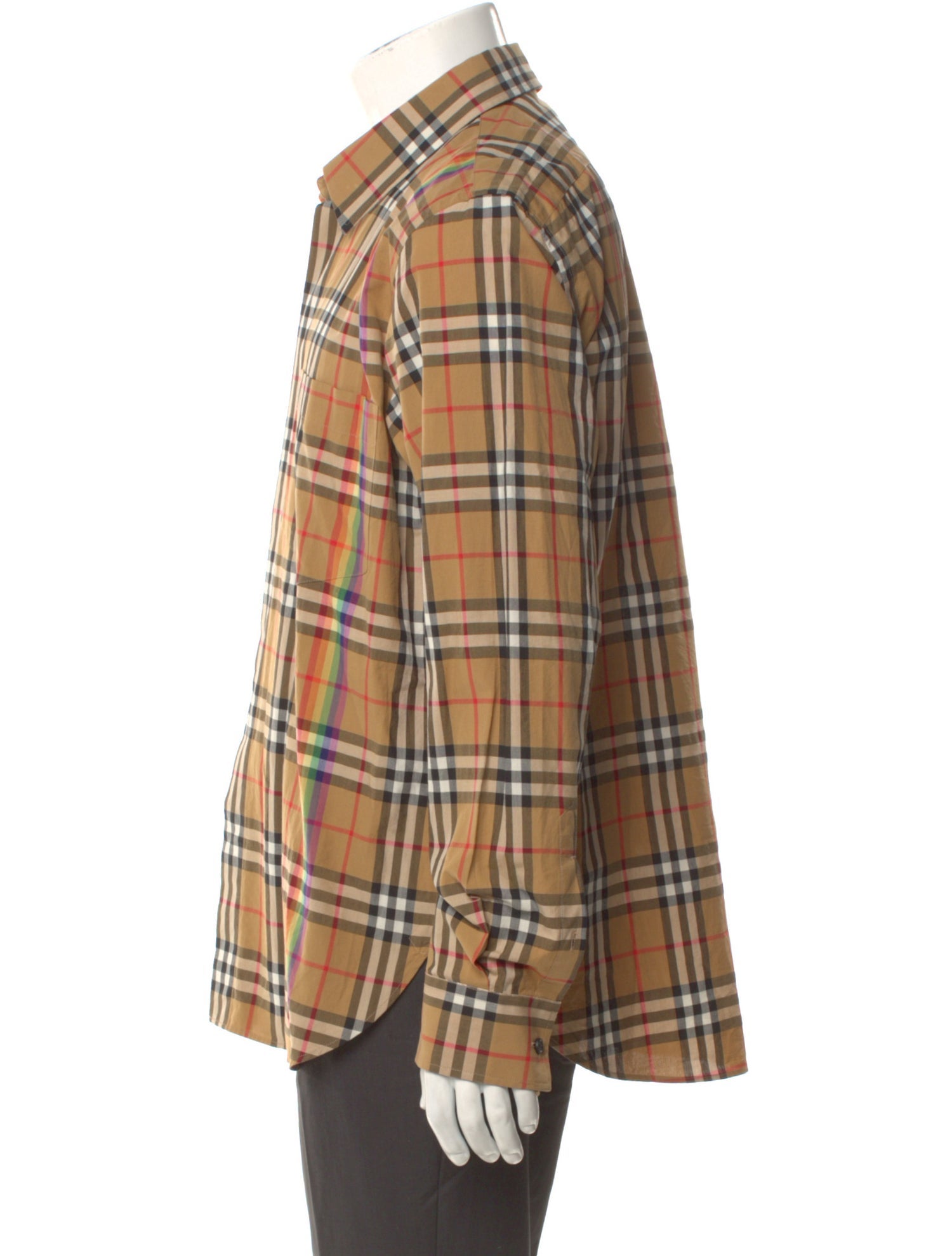 Burberry Rainbow Check Long Sleeve Shirt