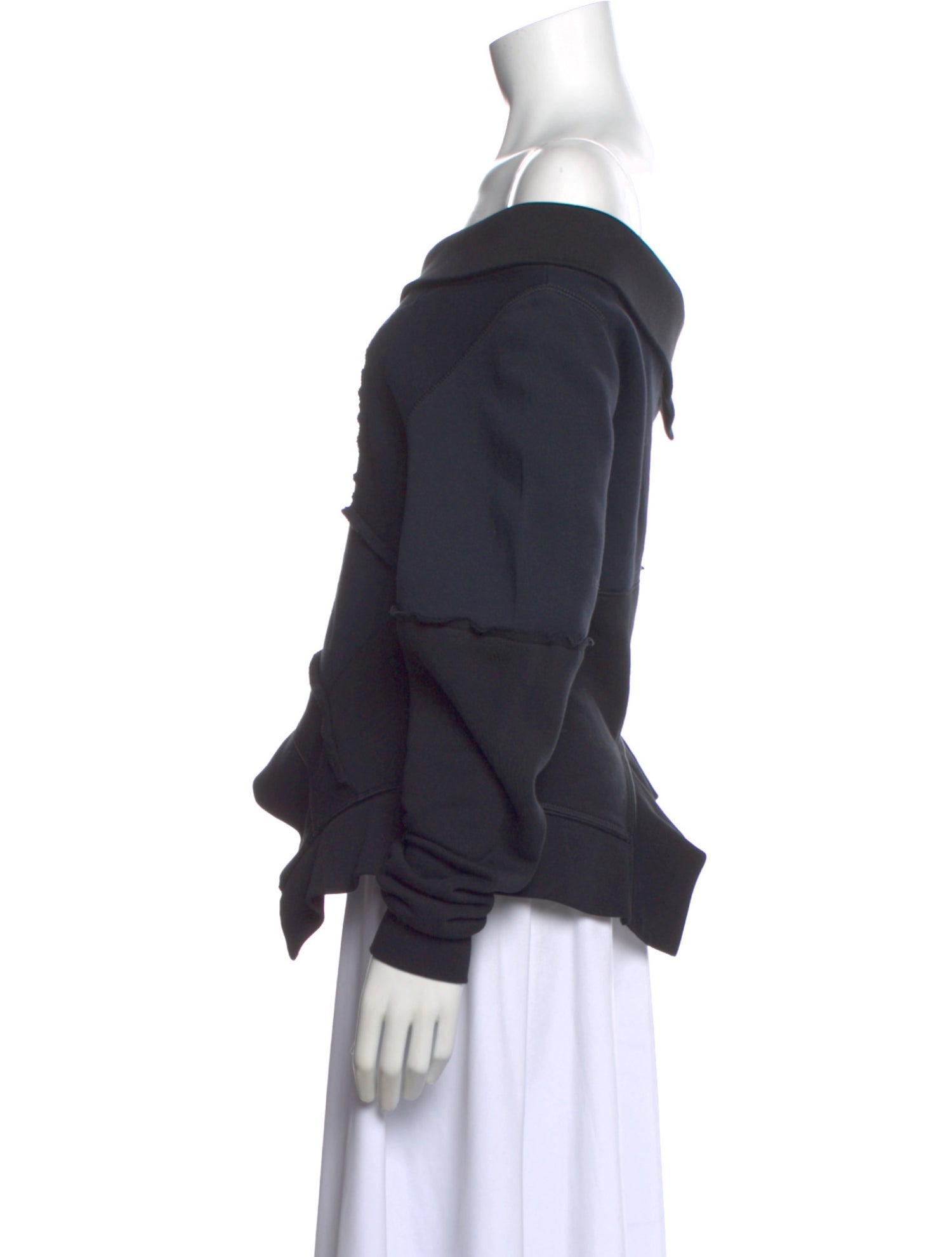 Burberry Off-The-Shoulder Long Sleeve Sweatshirt