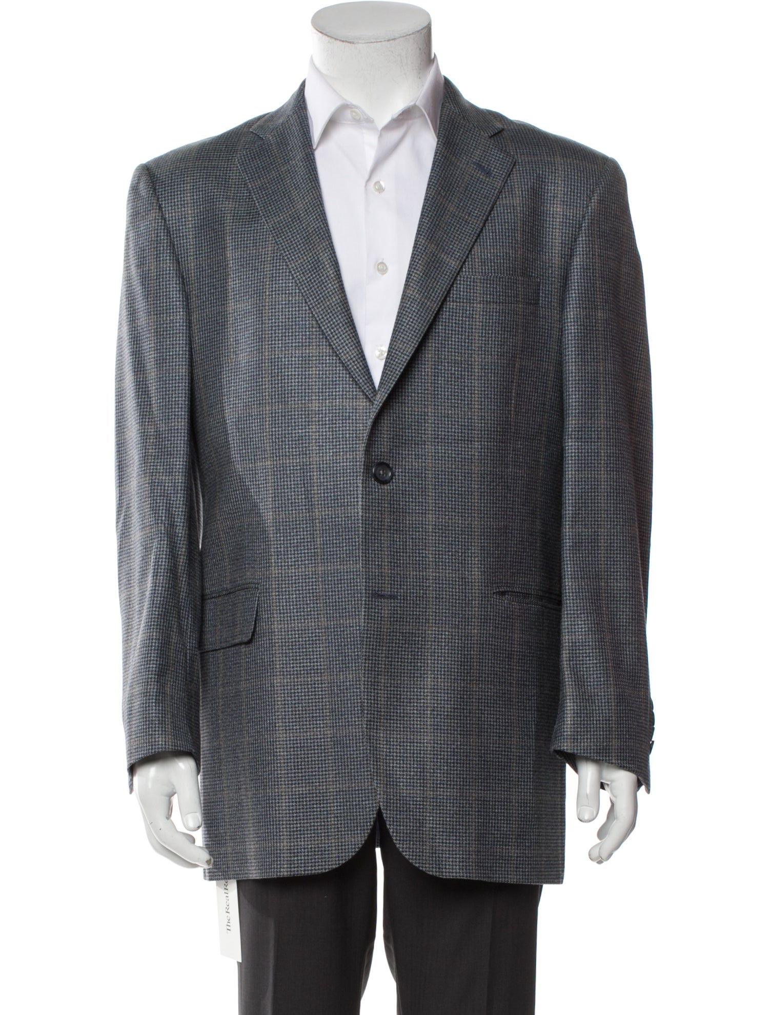 Burberry London Silk Plaid Print Blazer