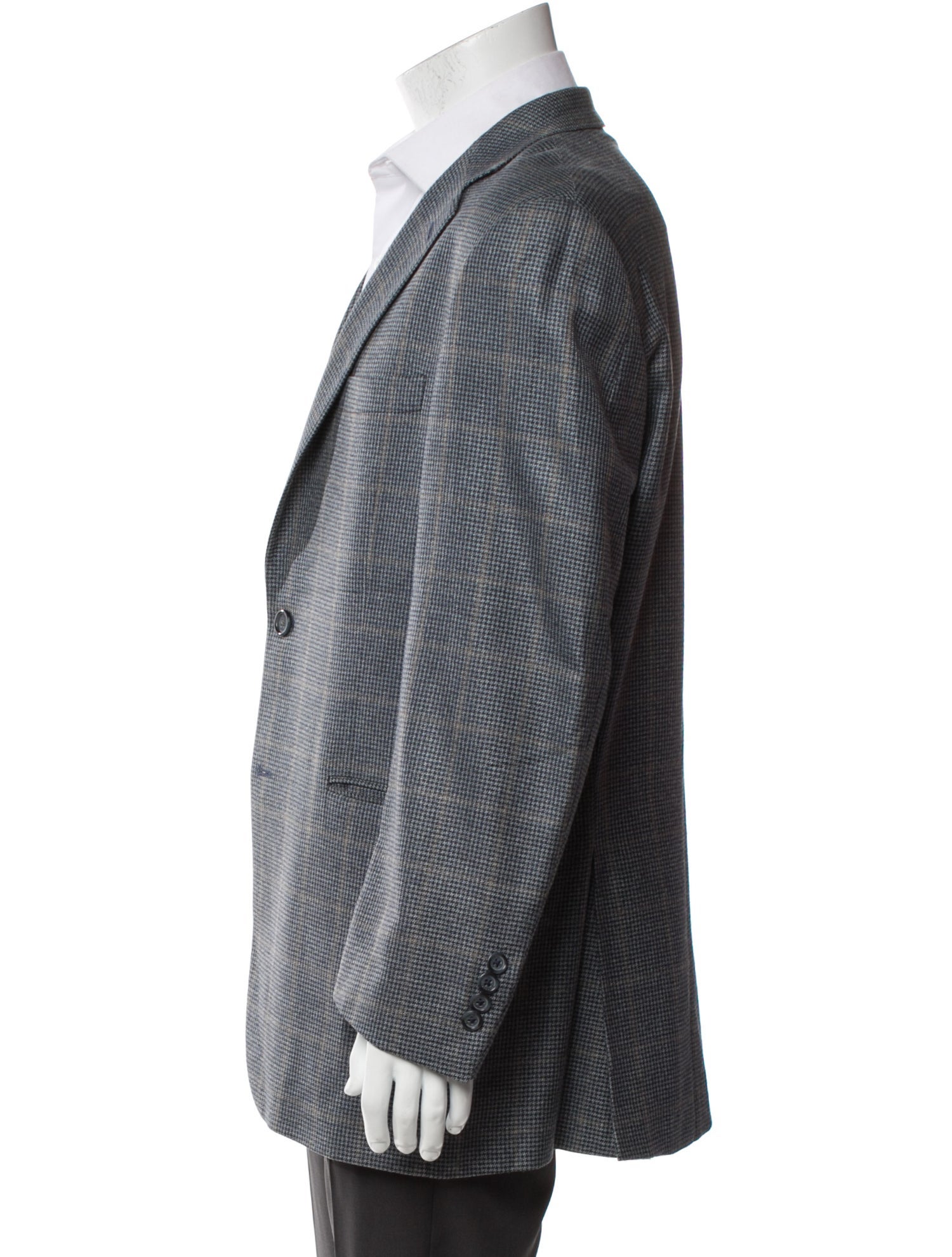 Burberry London Silk Plaid Print Blazer