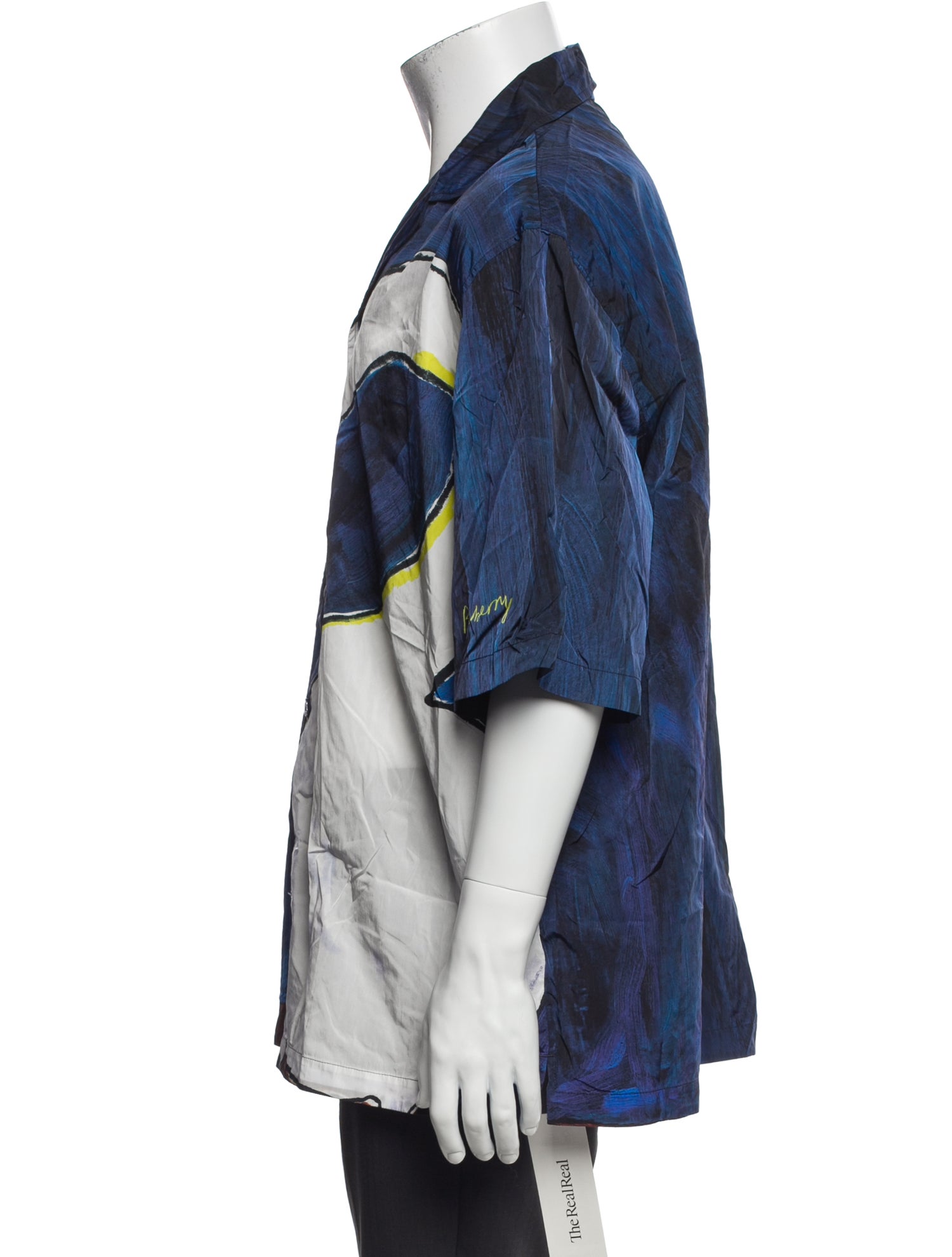 Burberry Graphic Print Short Sleeve Dress Shirt