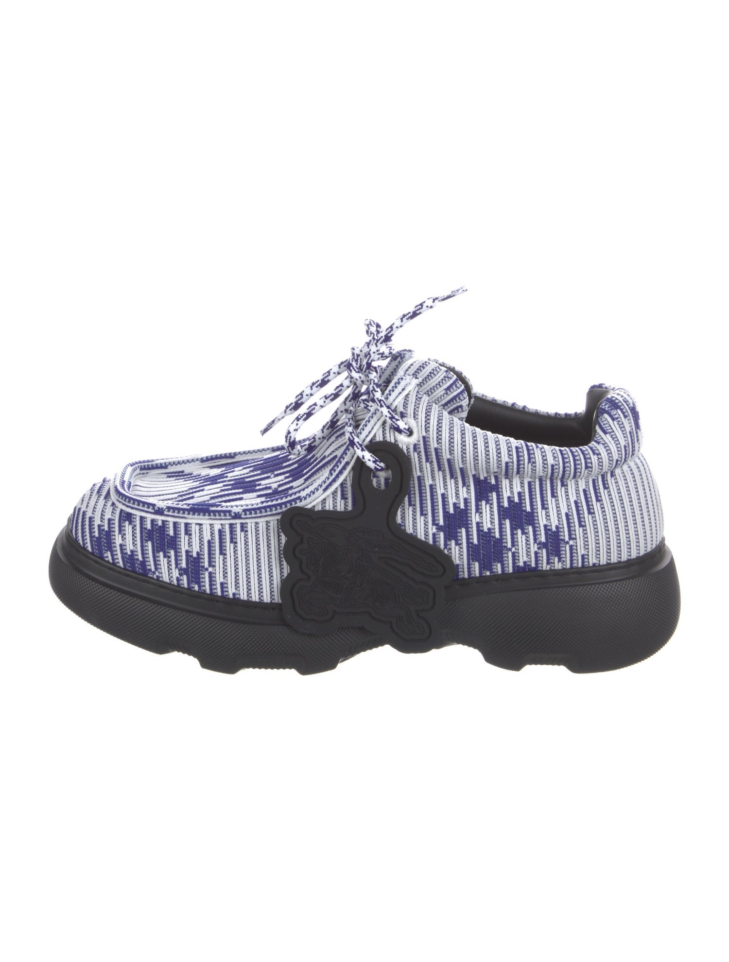 Burberry Striped Lace-Up Boots