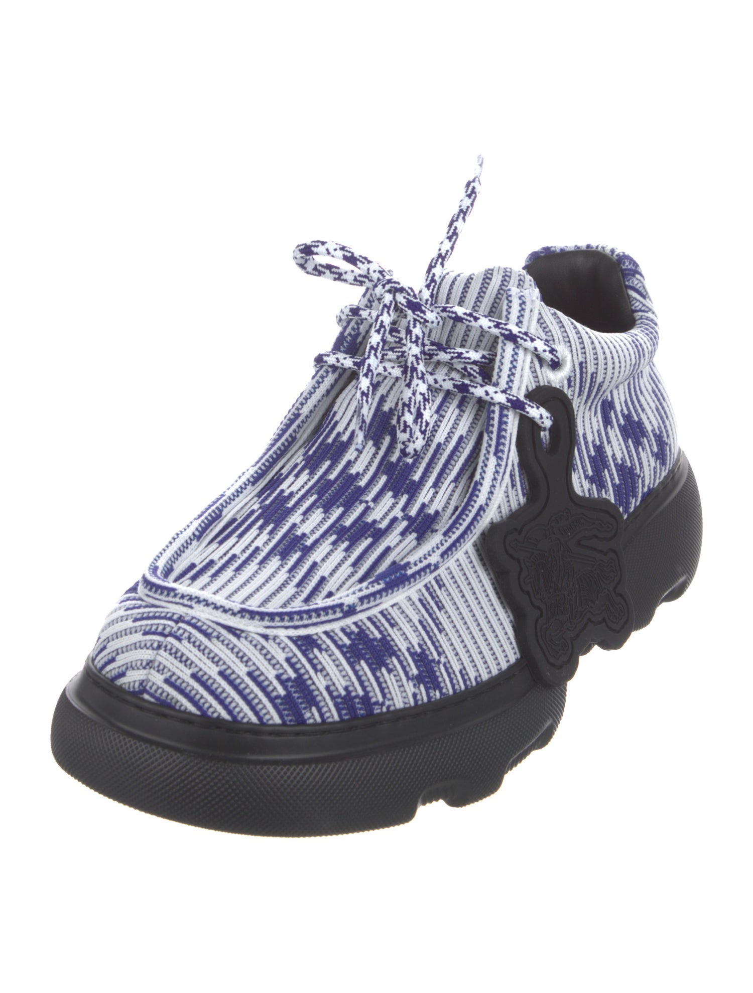 Burberry Striped Lace-Up Boots