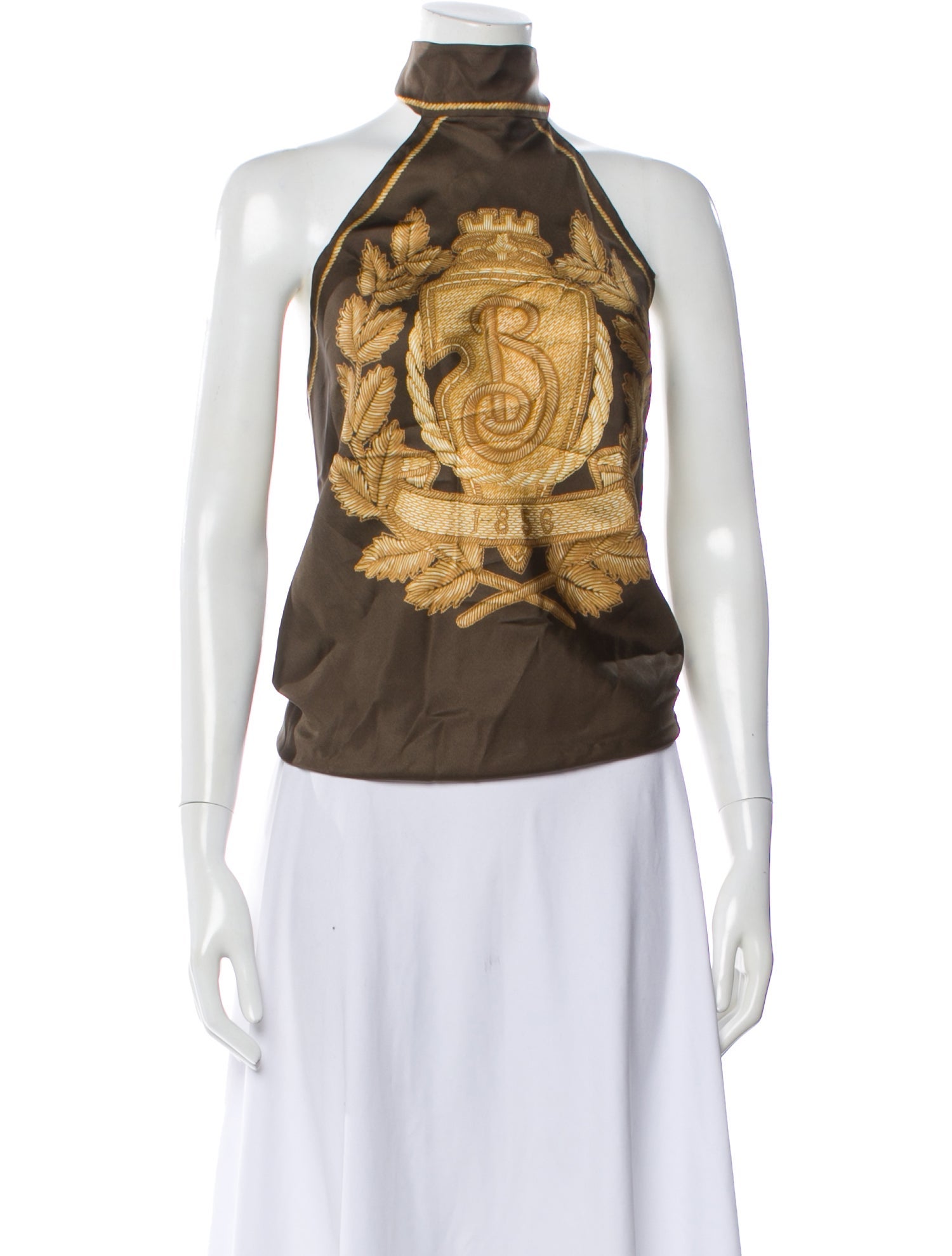 Burberry Graphic Print Halterneck Top