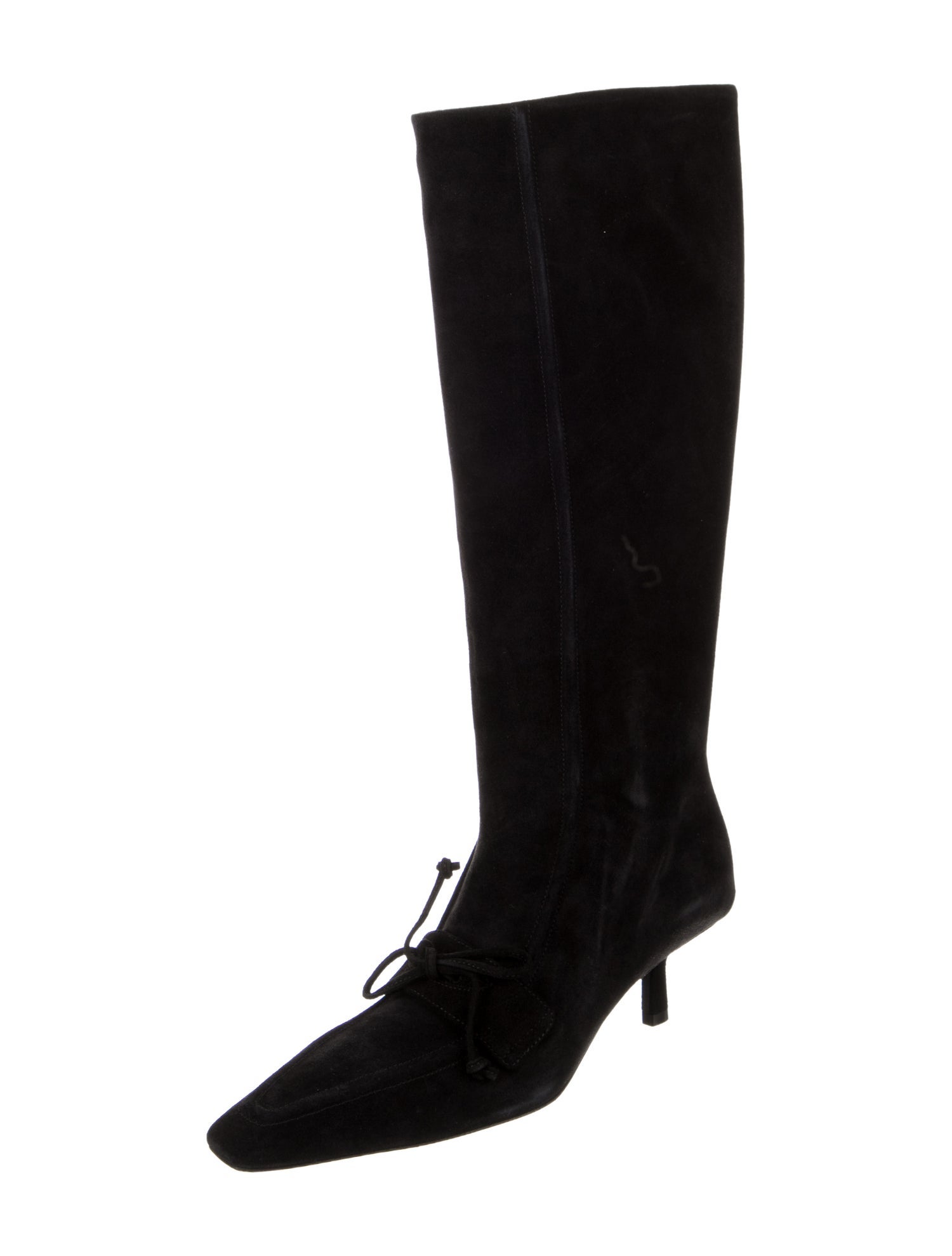 Burberry Suede Bow Accents Rain Boots