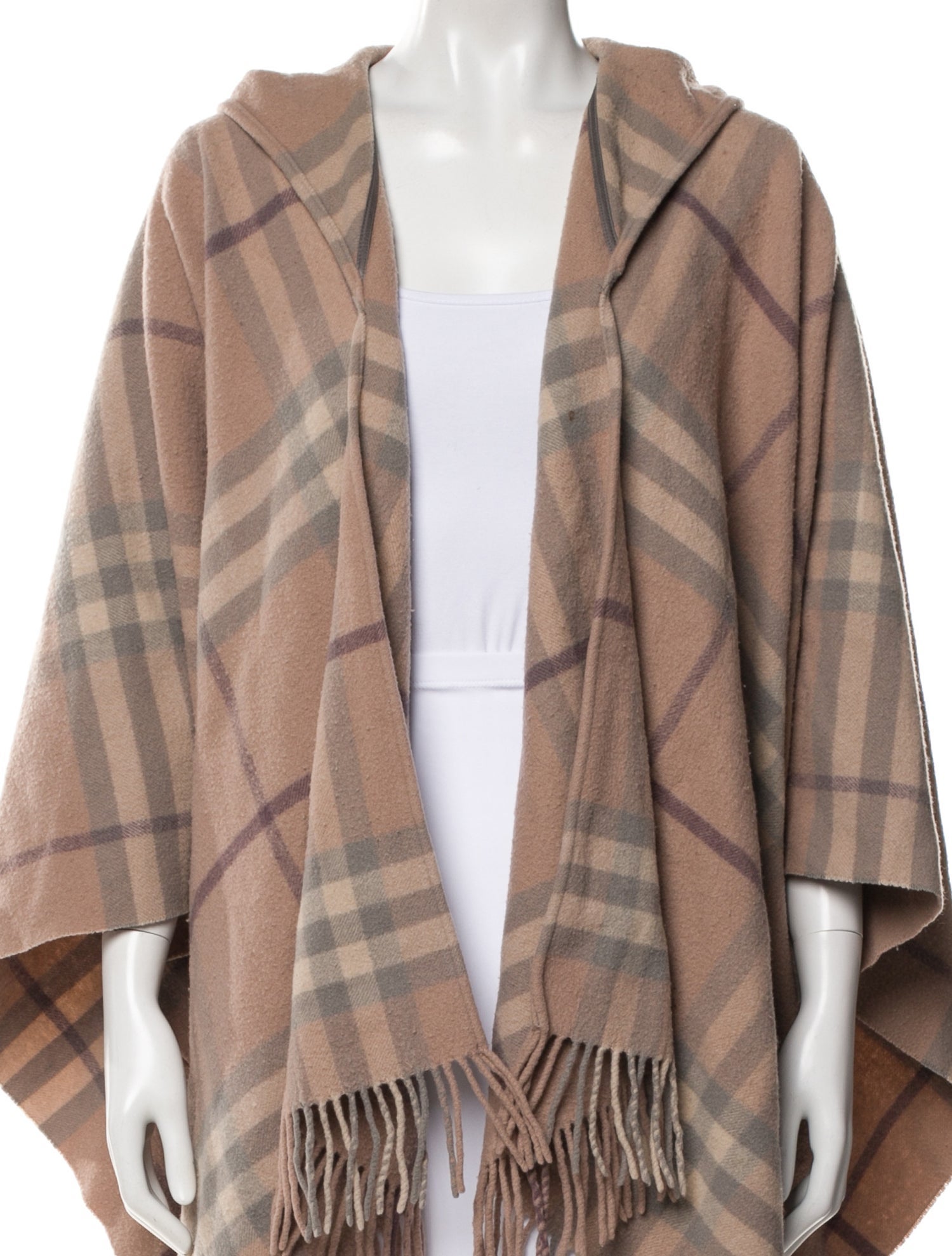 Burberry Merino Wool Nova Check Pattern Shawl