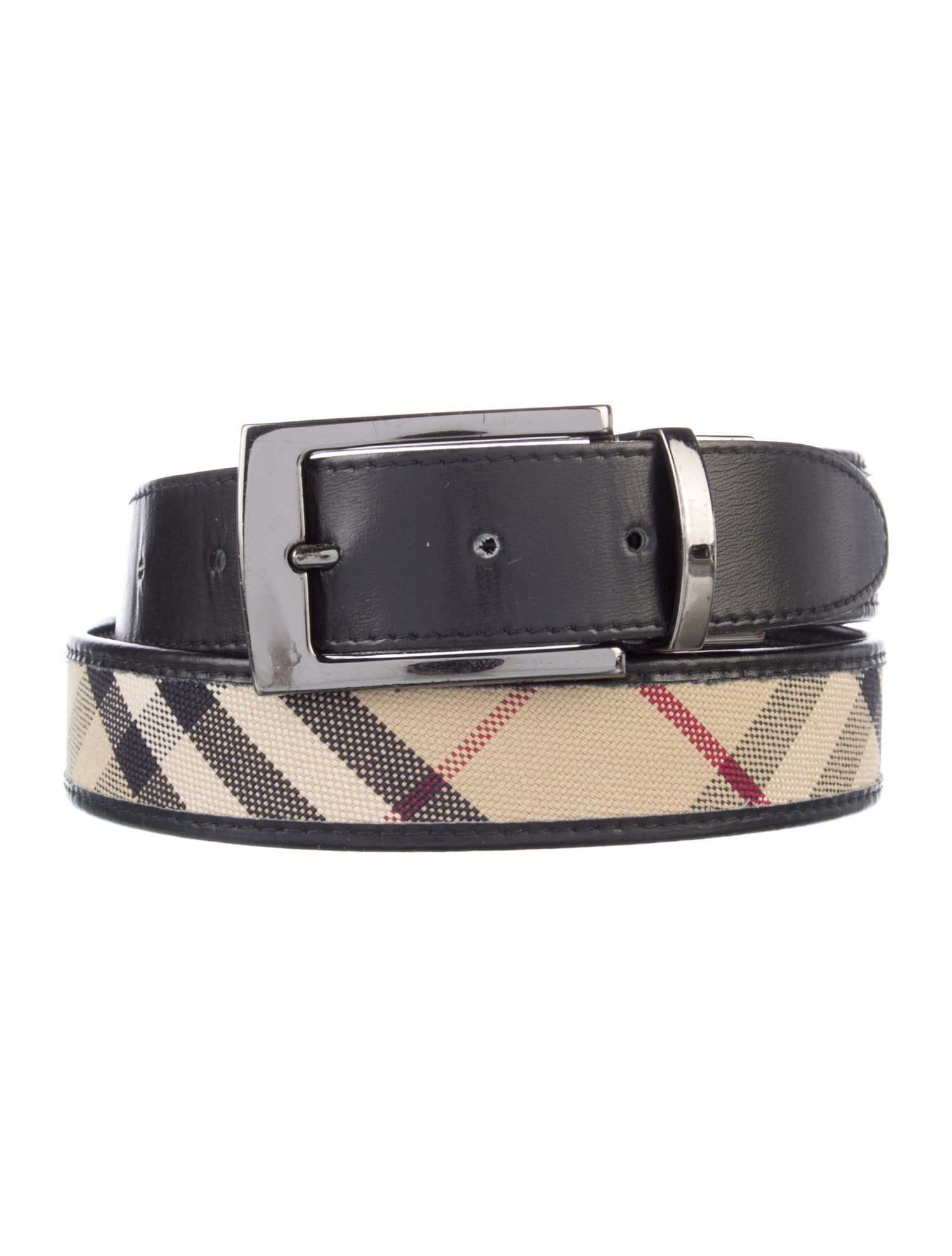 Burberry Nova Check Pattern Skinny Waist Belt