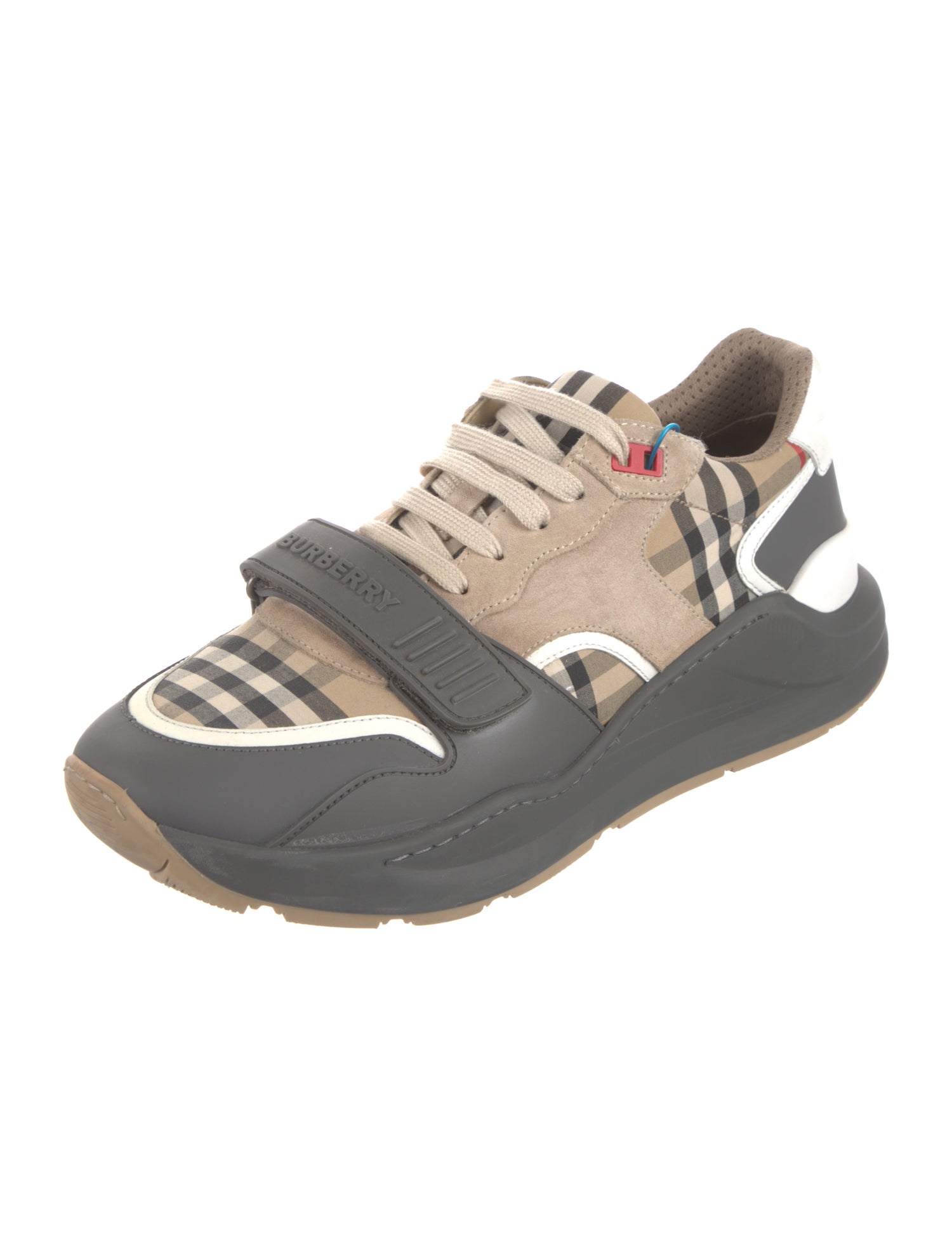 Burberry Vintage Check Leather Chunky Sneakers