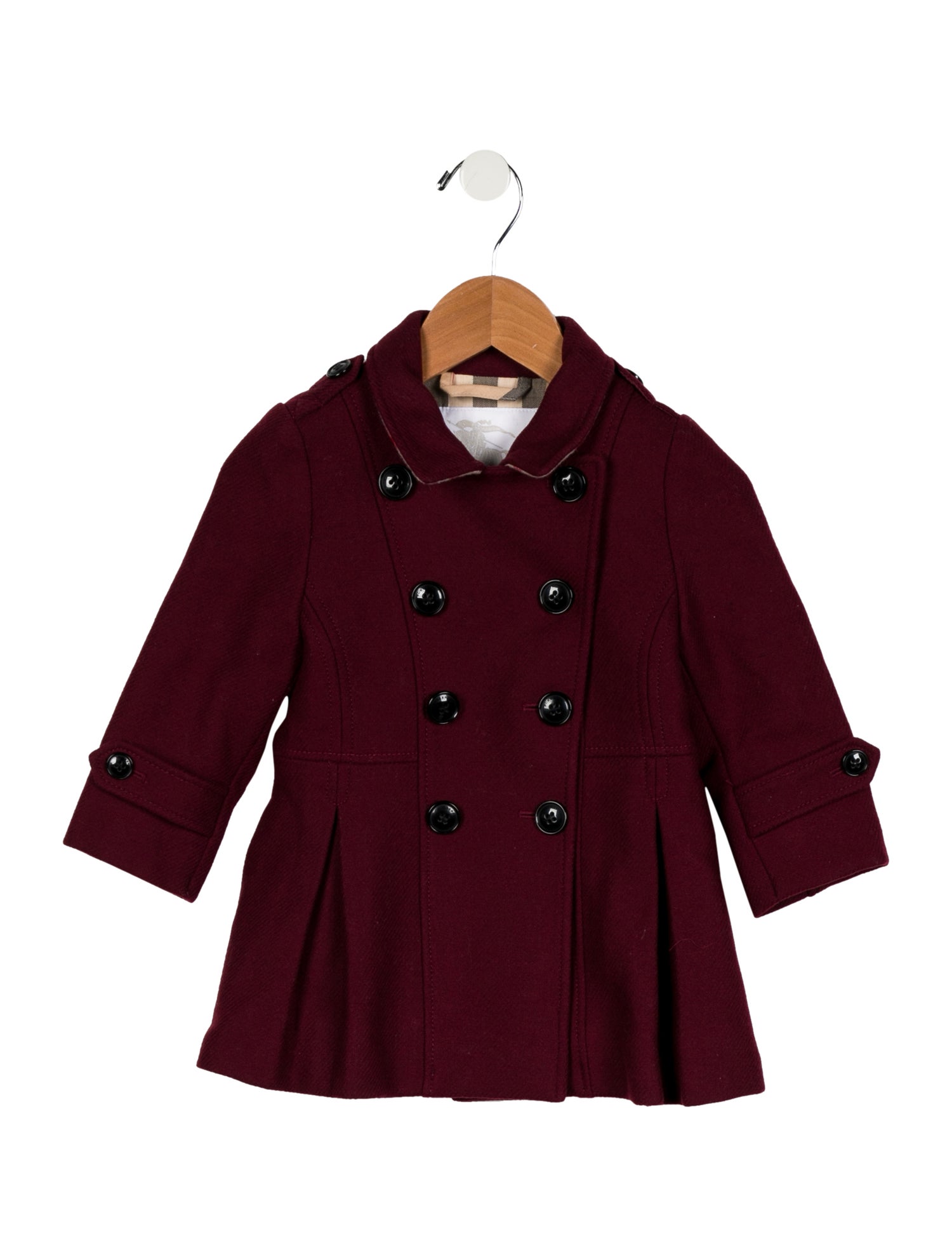 Burberry Girls' Double Breasted Coat