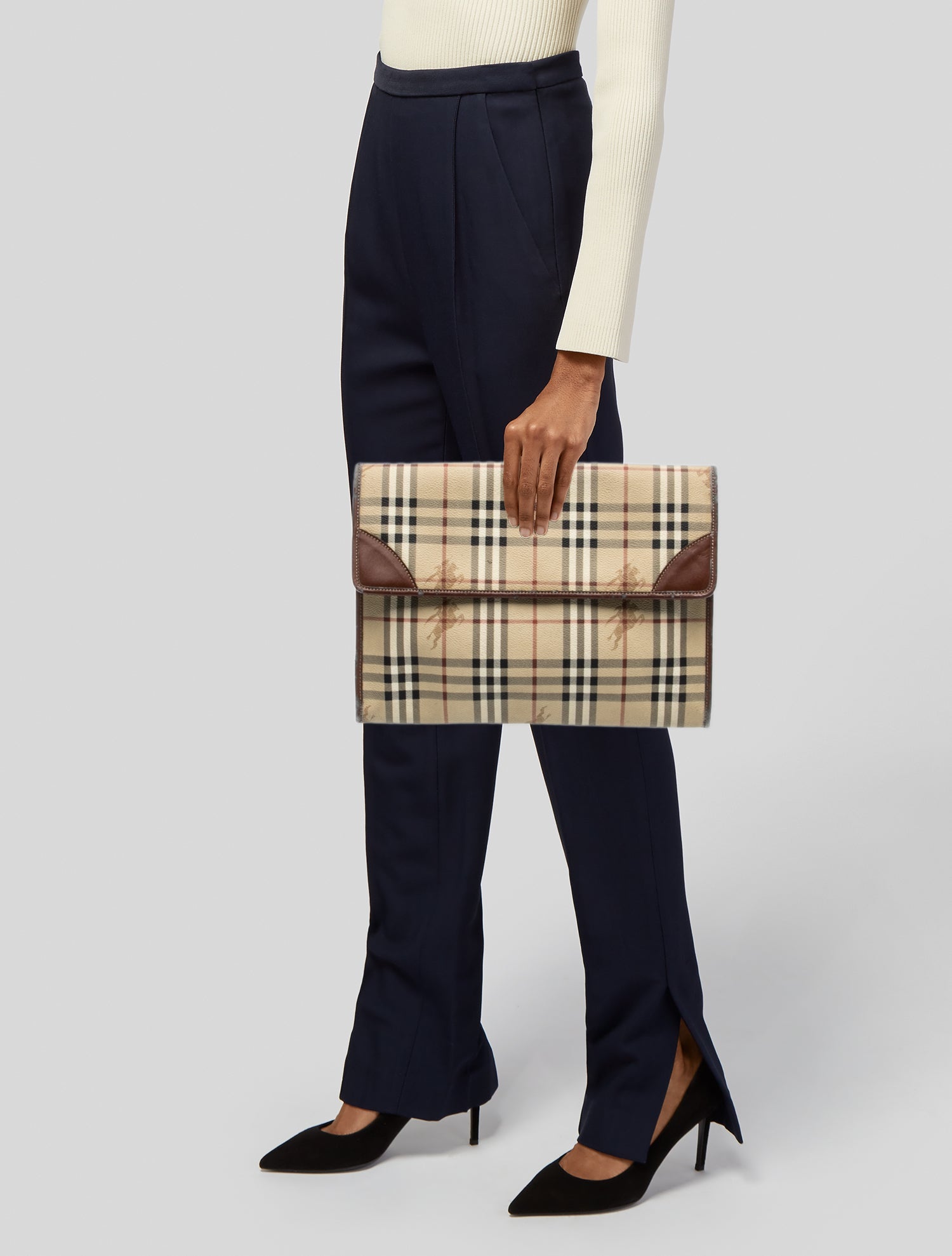 Burberry Haymarket Check Clutch