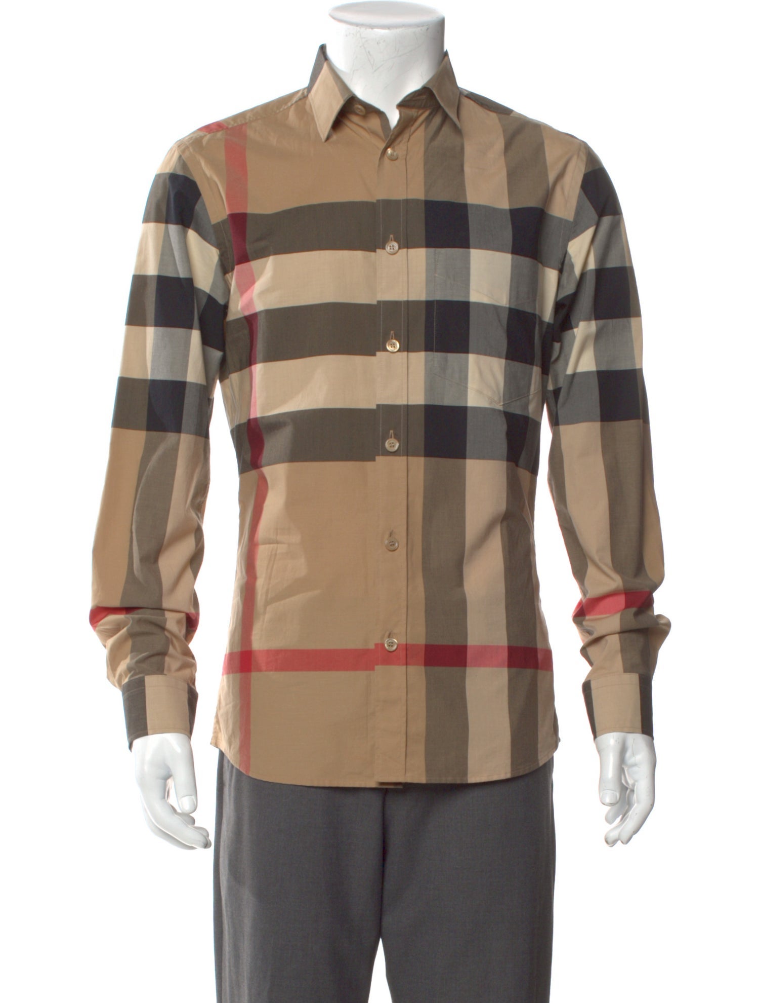 Burberry House Check Pattern Long Sleeve Shirt