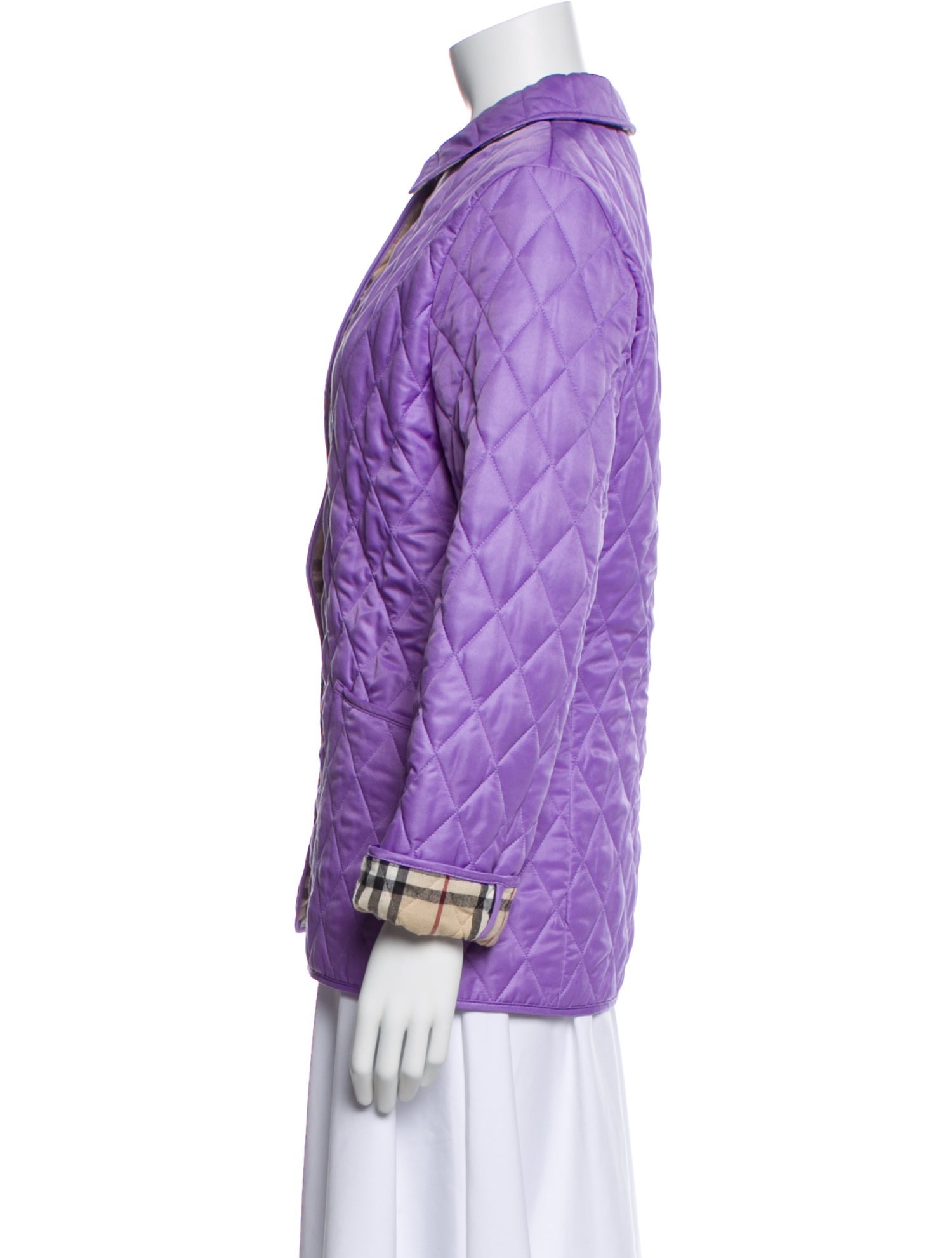 Burberry Plaid Print Coat