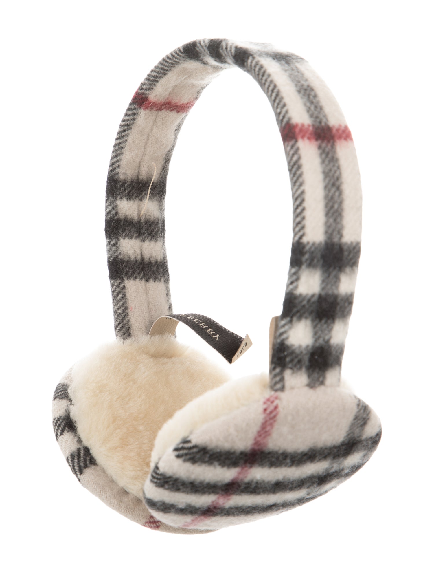Burberry Neutral Pattern Printed Nova Chek Earmuffs