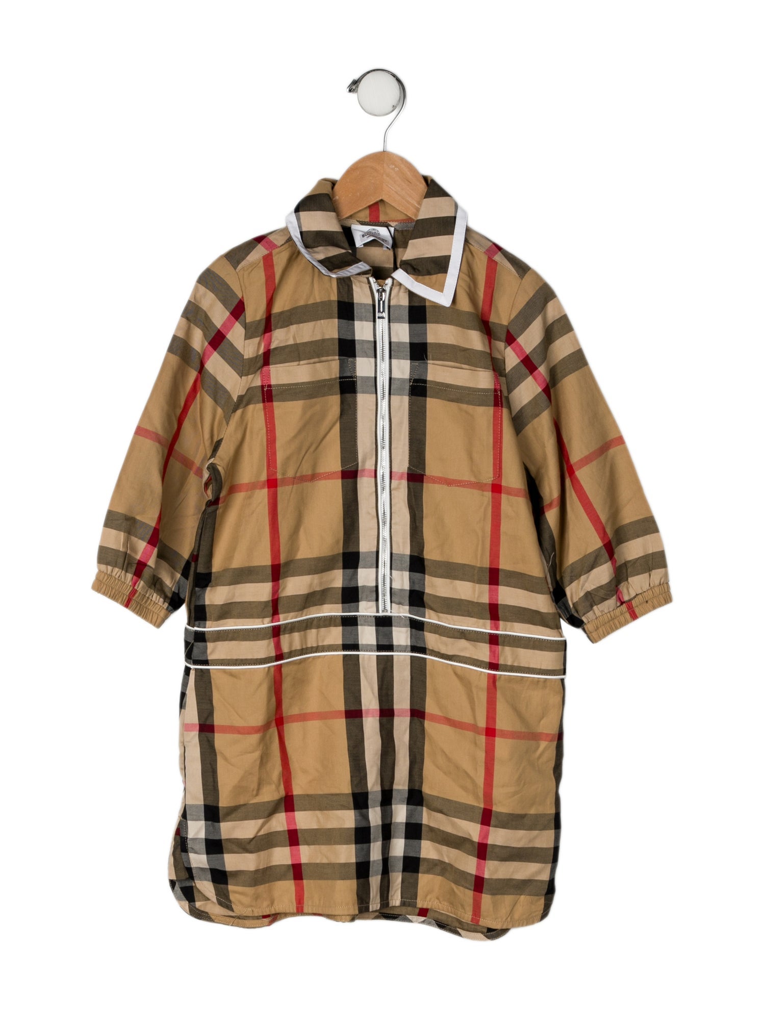 Burberry Cotton House Check Print Short Sleeve Dress