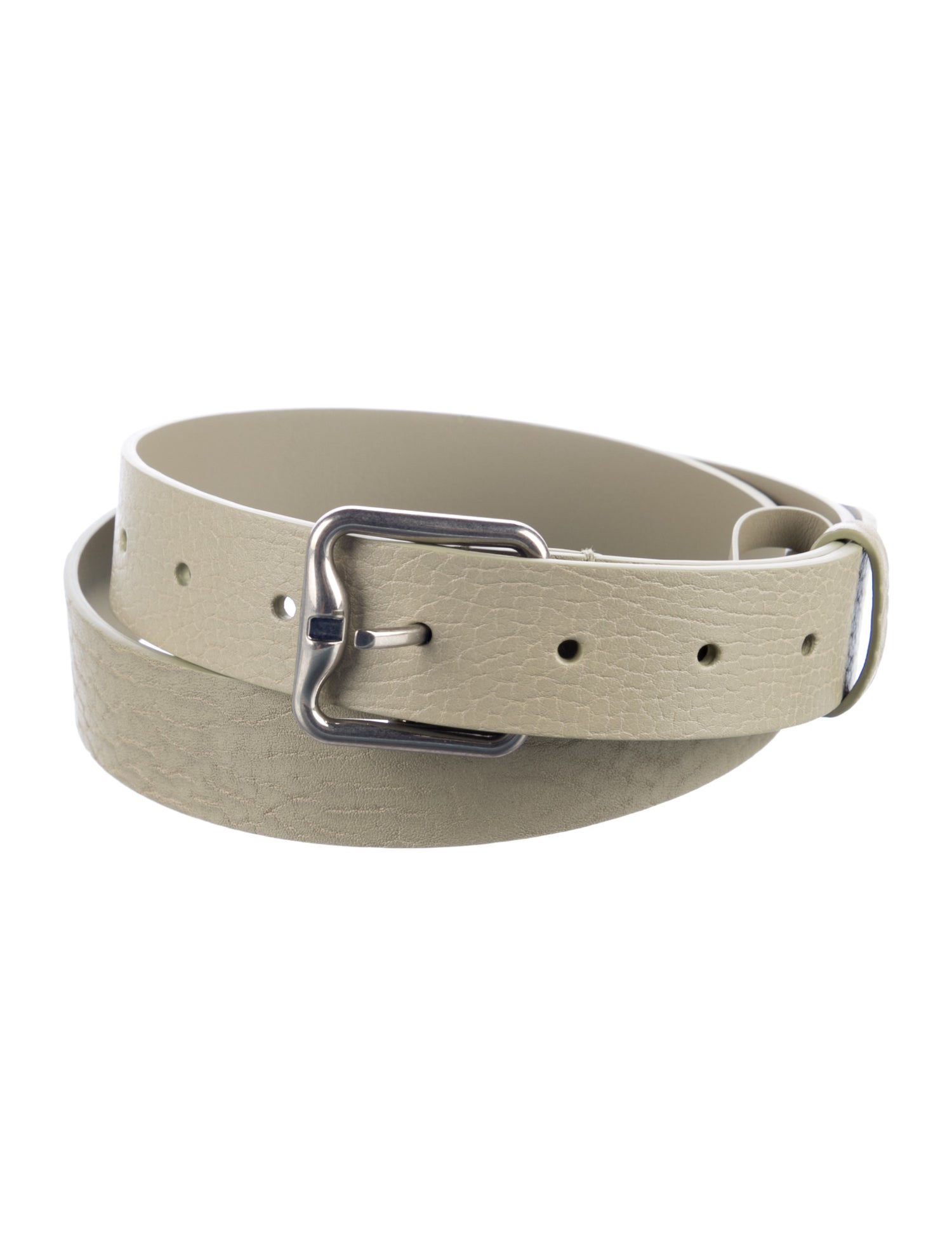 Burberry Skinny Embossed Leather Belt