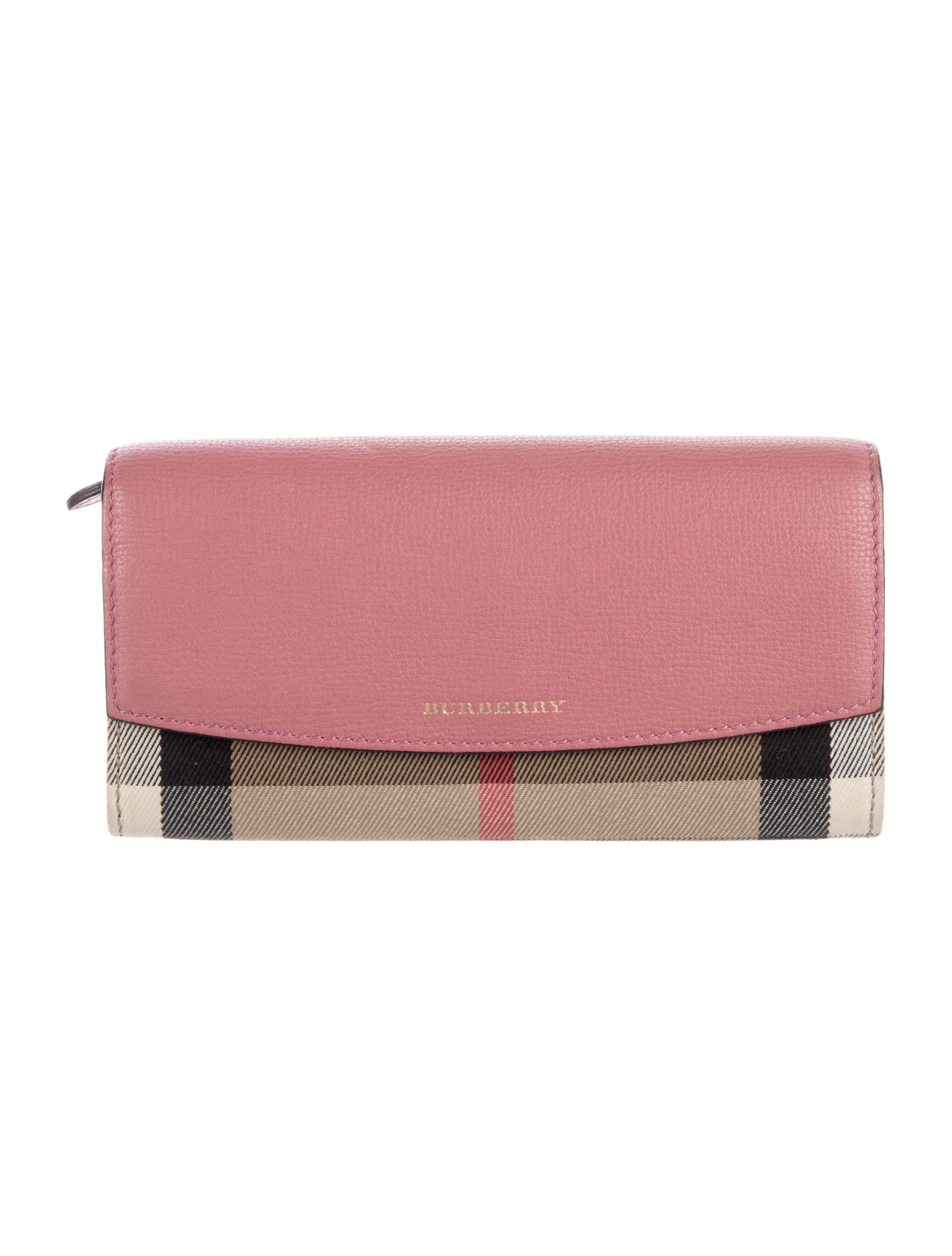 Burberry Nova Check Pattern Canvas Continental Wallet