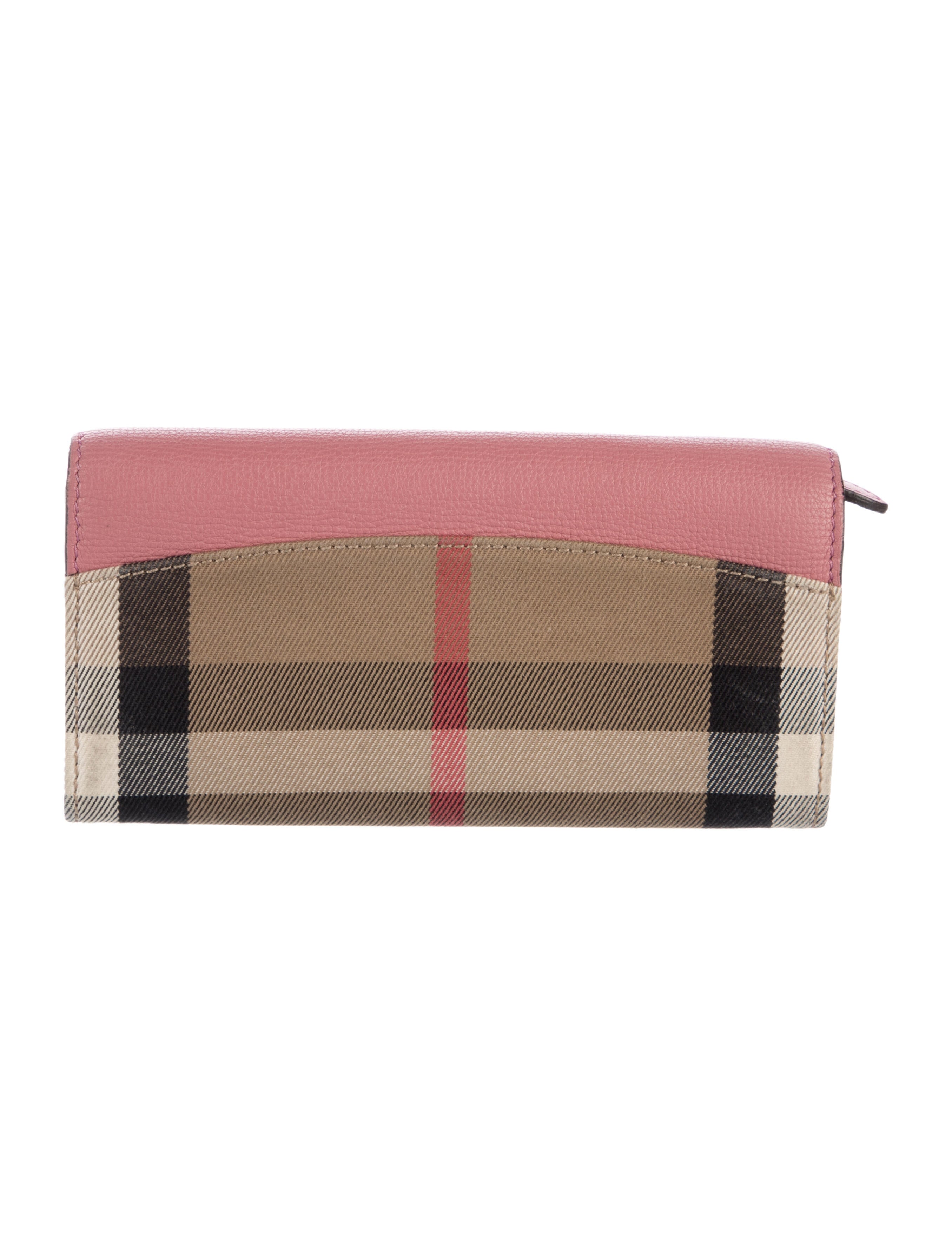 Burberry Nova Check Pattern Canvas Continental Wallet