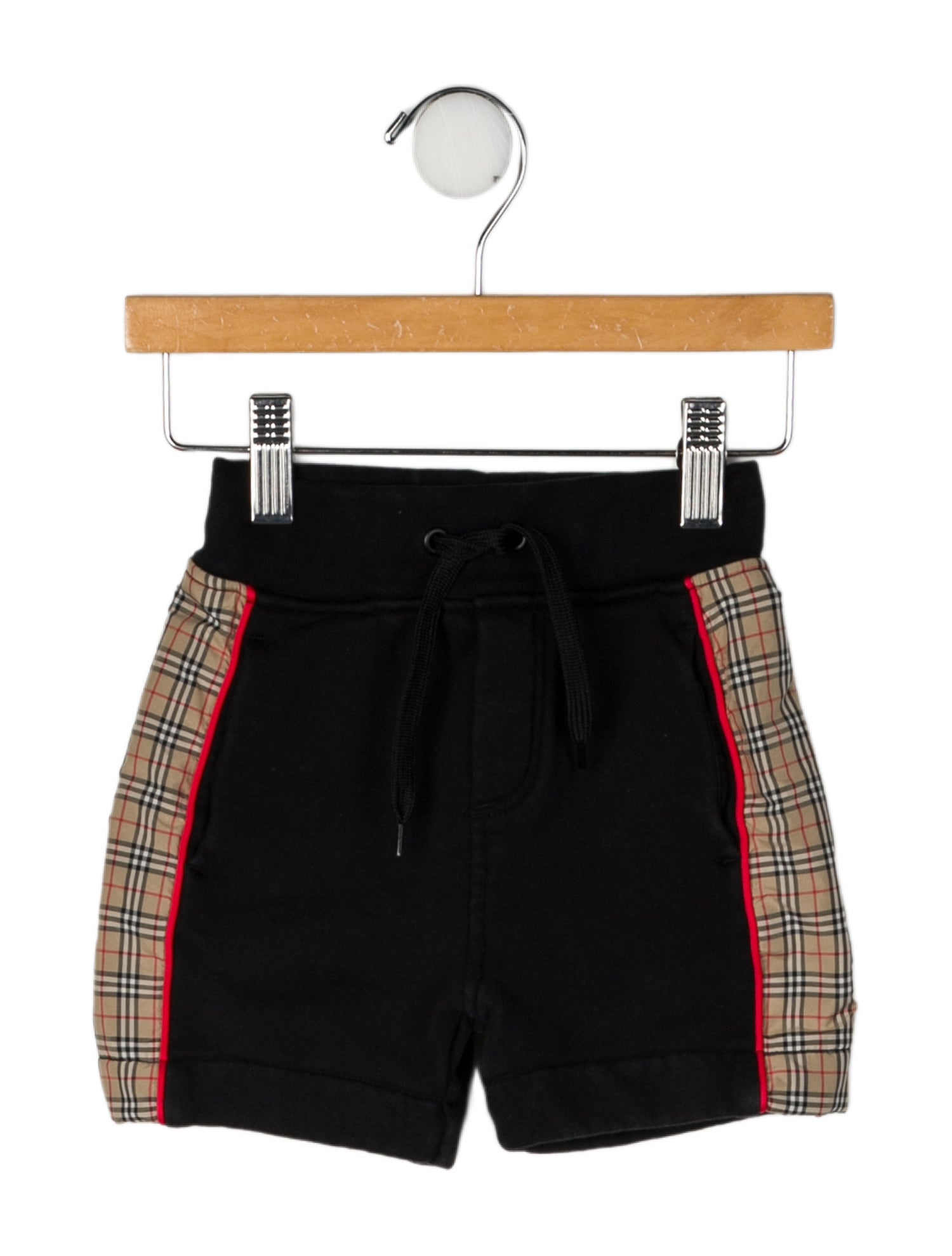 Burberry Cotton Nova Check Pattern Accent Shorts