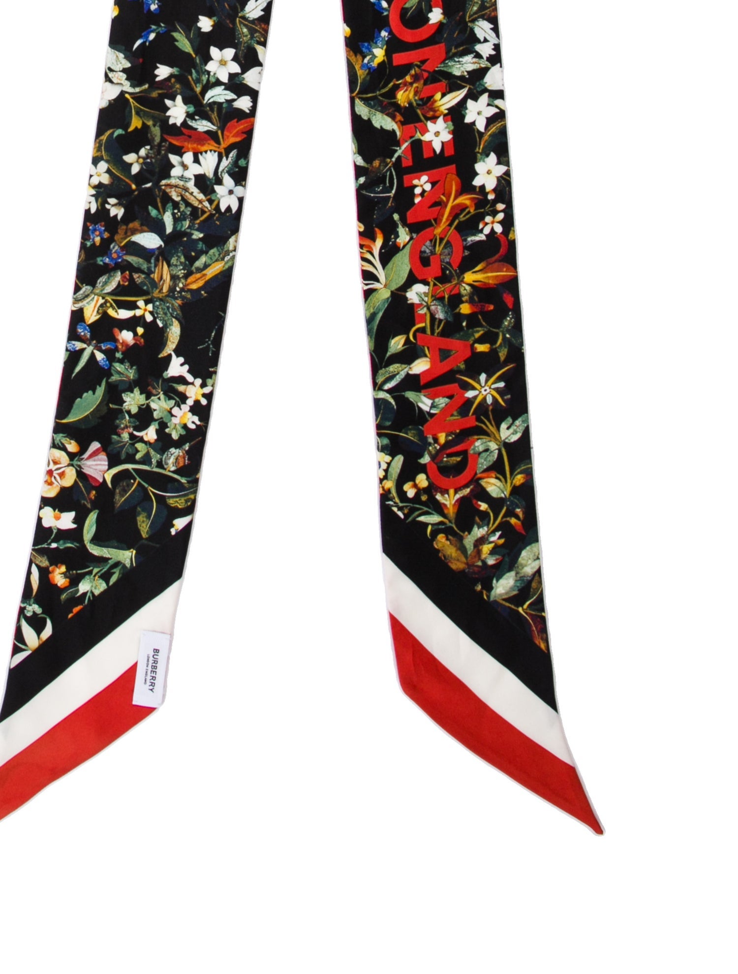 Burberry Silk Floral Print Bandeau