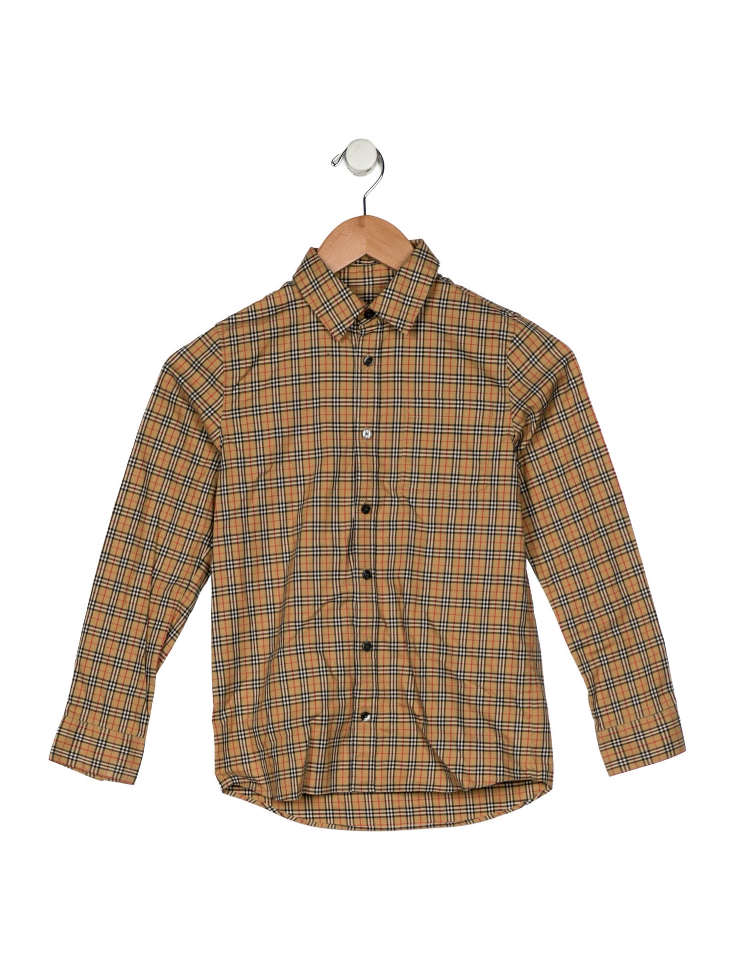 Burberry Boys' Vintage Check Long Sleeve Button Up Shirt