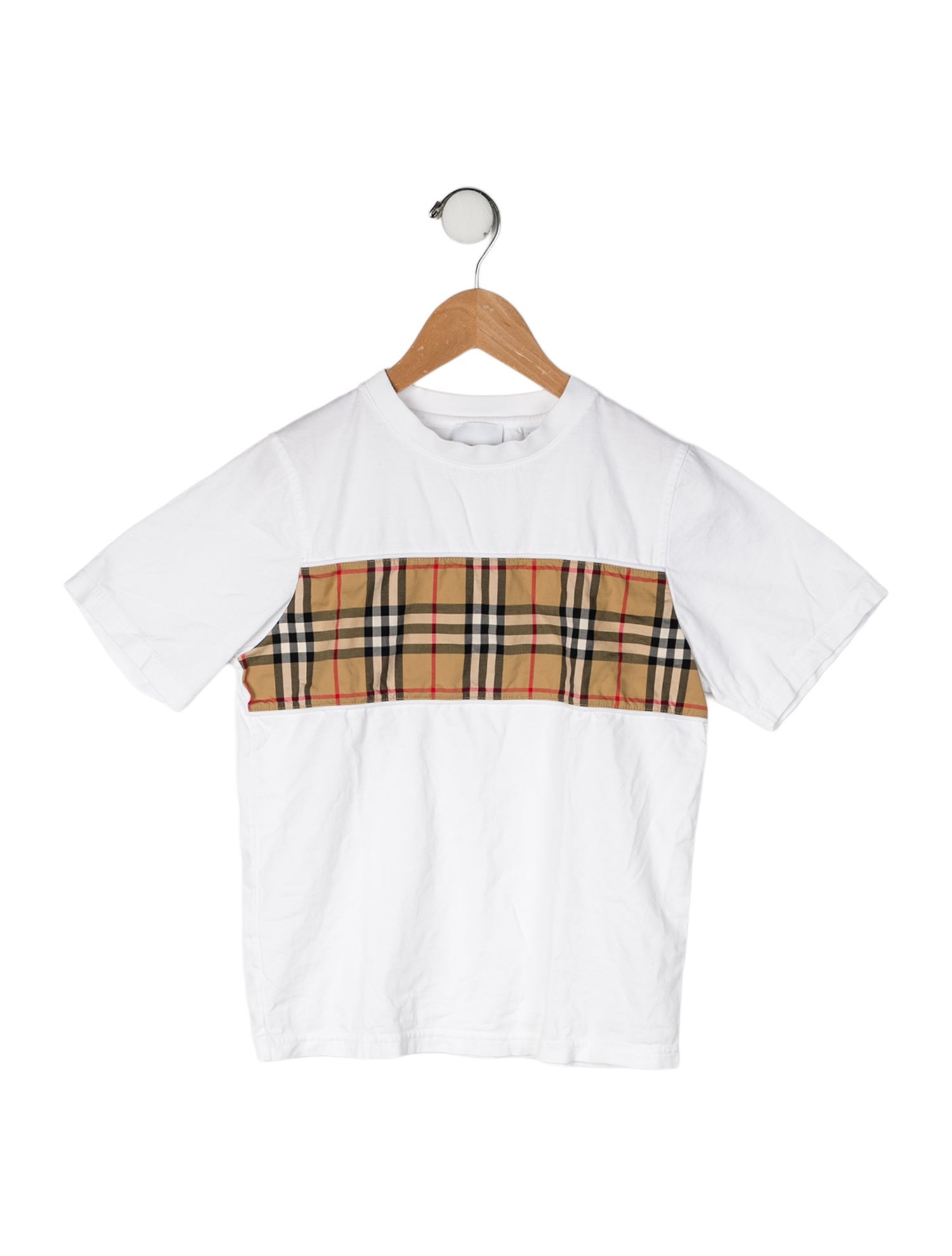 Burberry Cotton Nova Check Accent T Shirt
