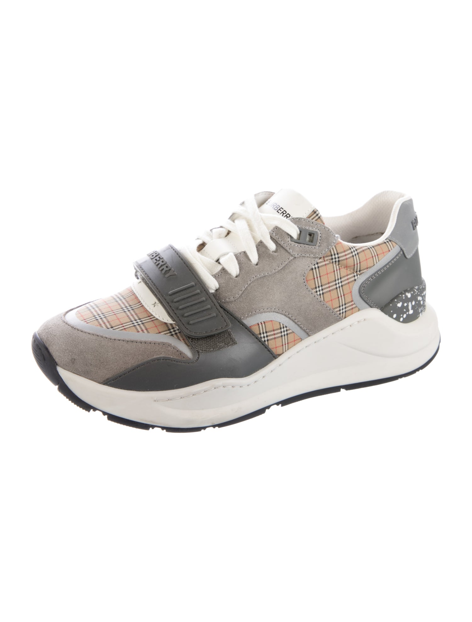 Burberry Suede Printed Sneakers