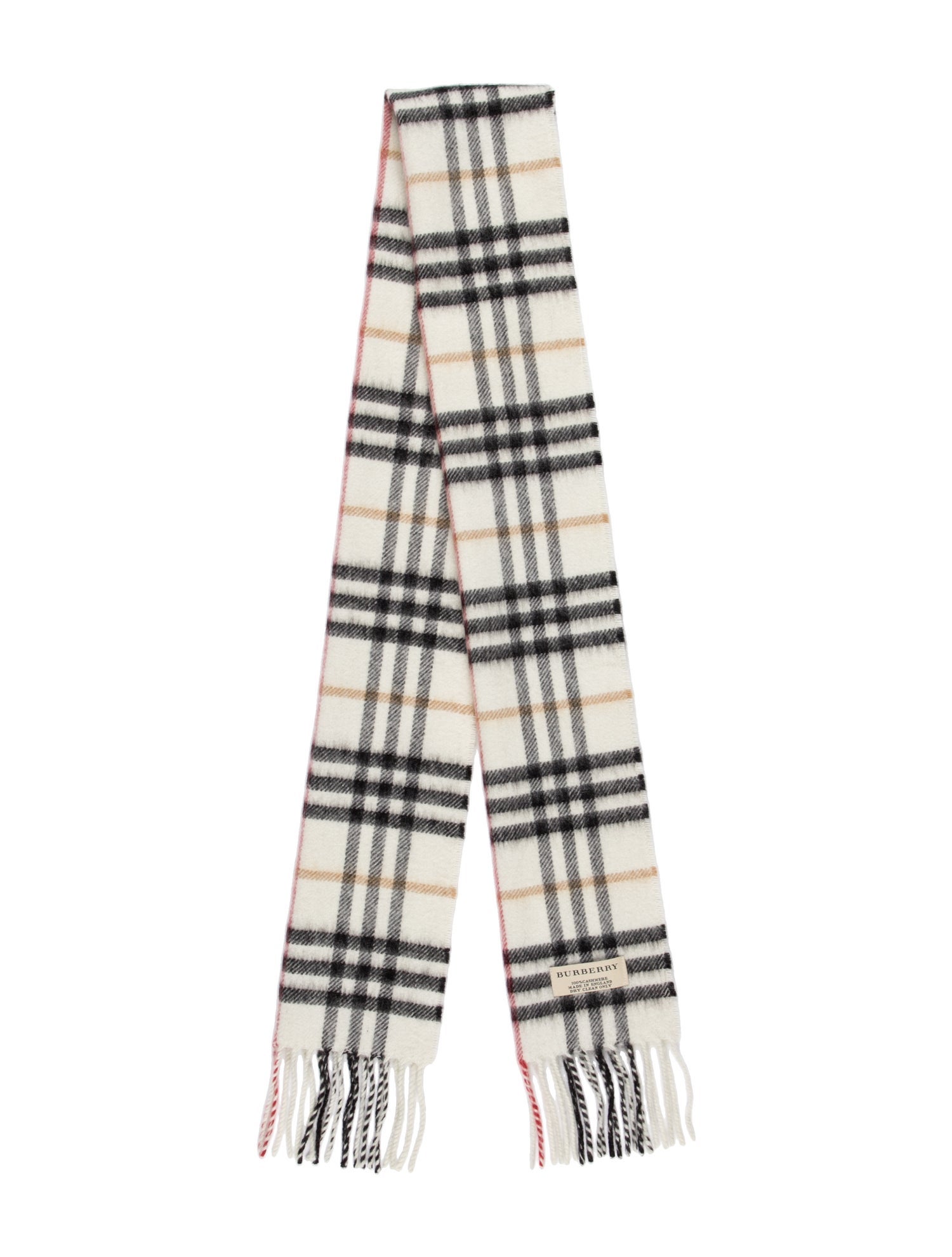 Burberry Cashmere Nova Check Pattern Scarf