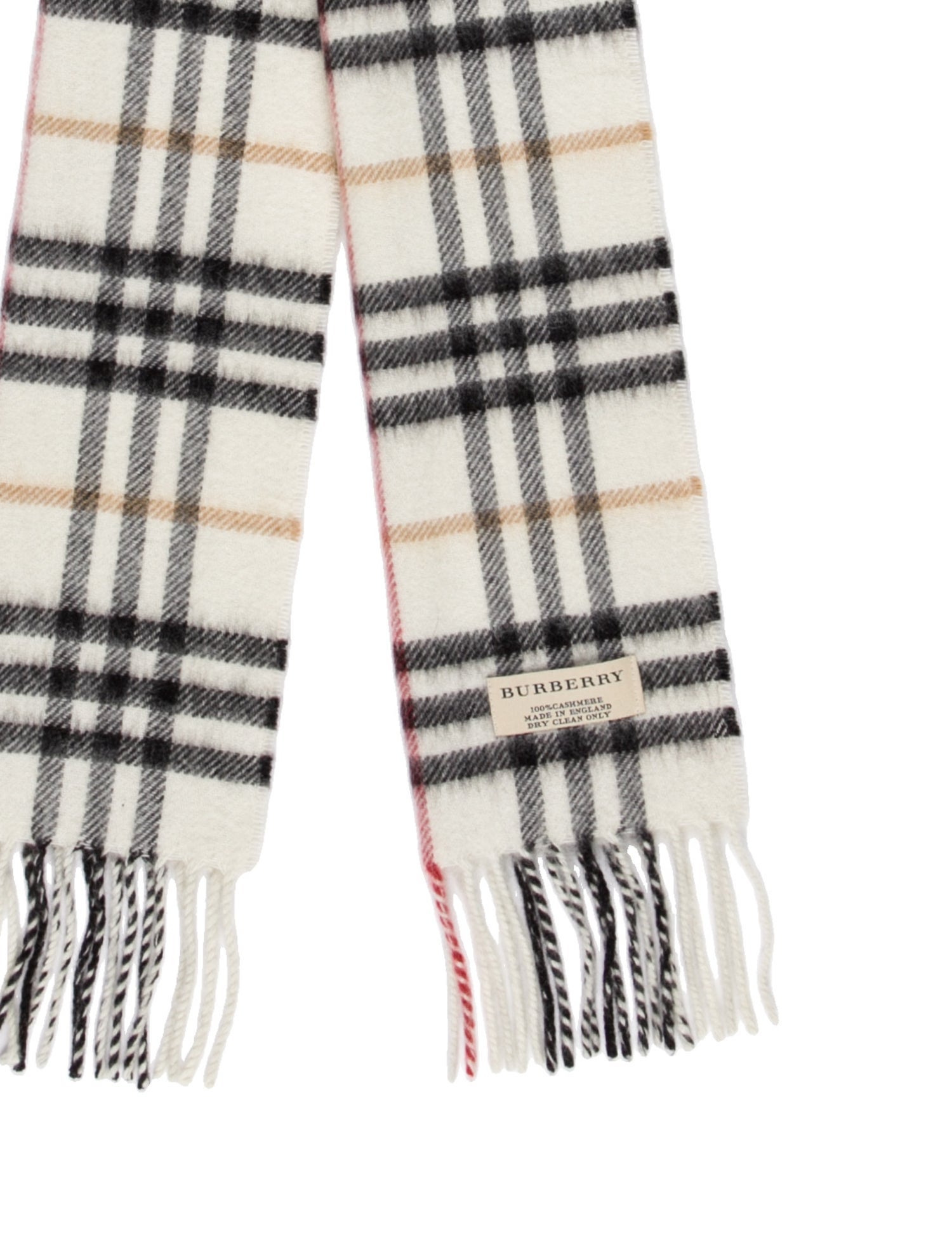 Burberry Cashmere Nova Check Pattern Scarf