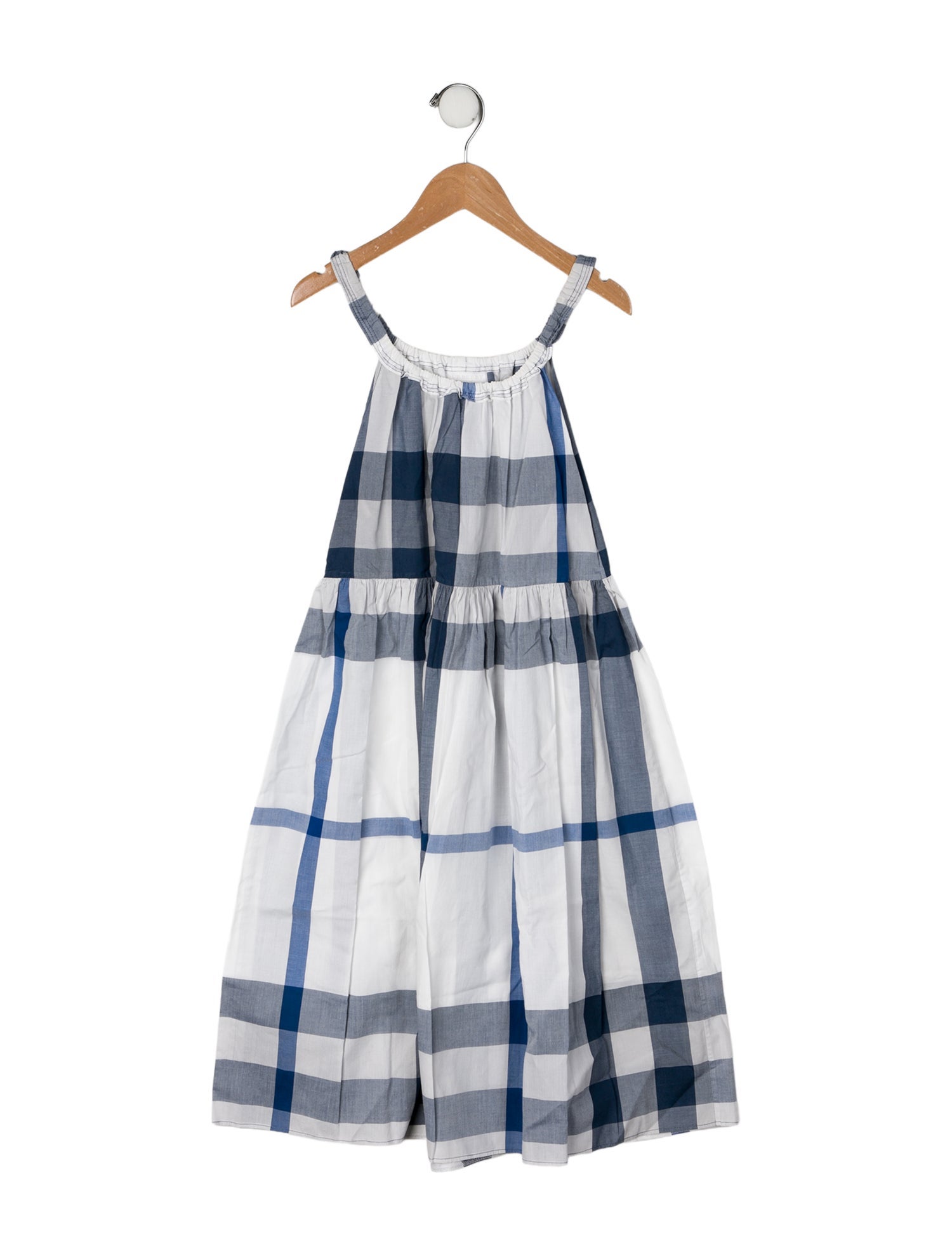 Burberry Cotton Plaid Sleeveless Dress