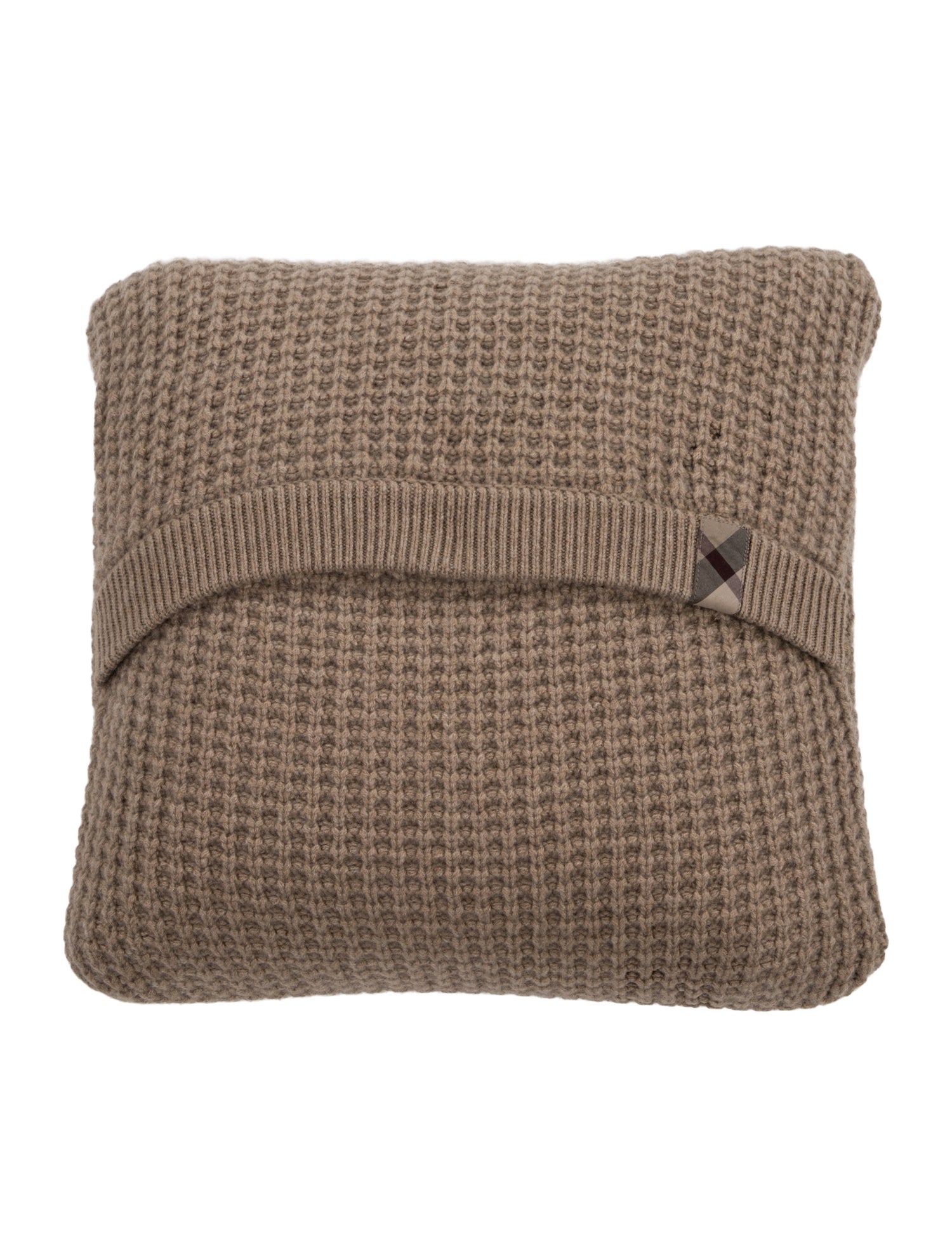 Burberry Cashmere Waffle Cushion w/ Tags