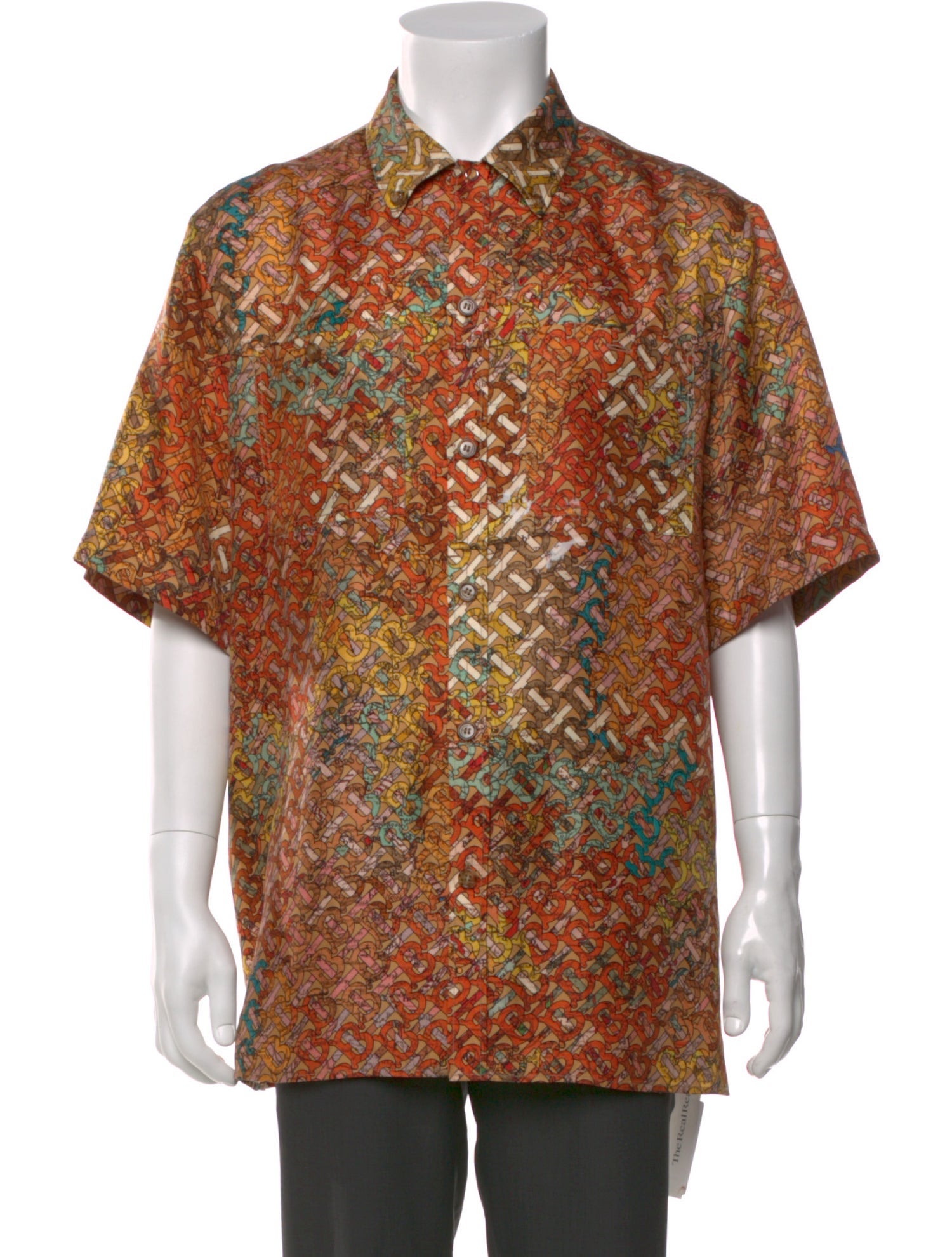 Burberry Silk Graphic Print Shirt