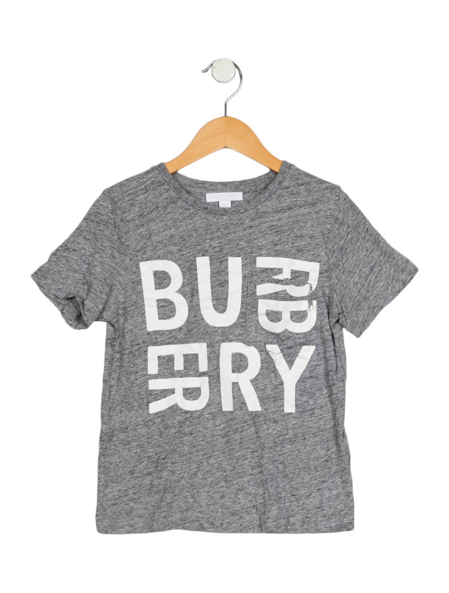 Burberry Cotton grey casual T-shirt with brand logo on front
