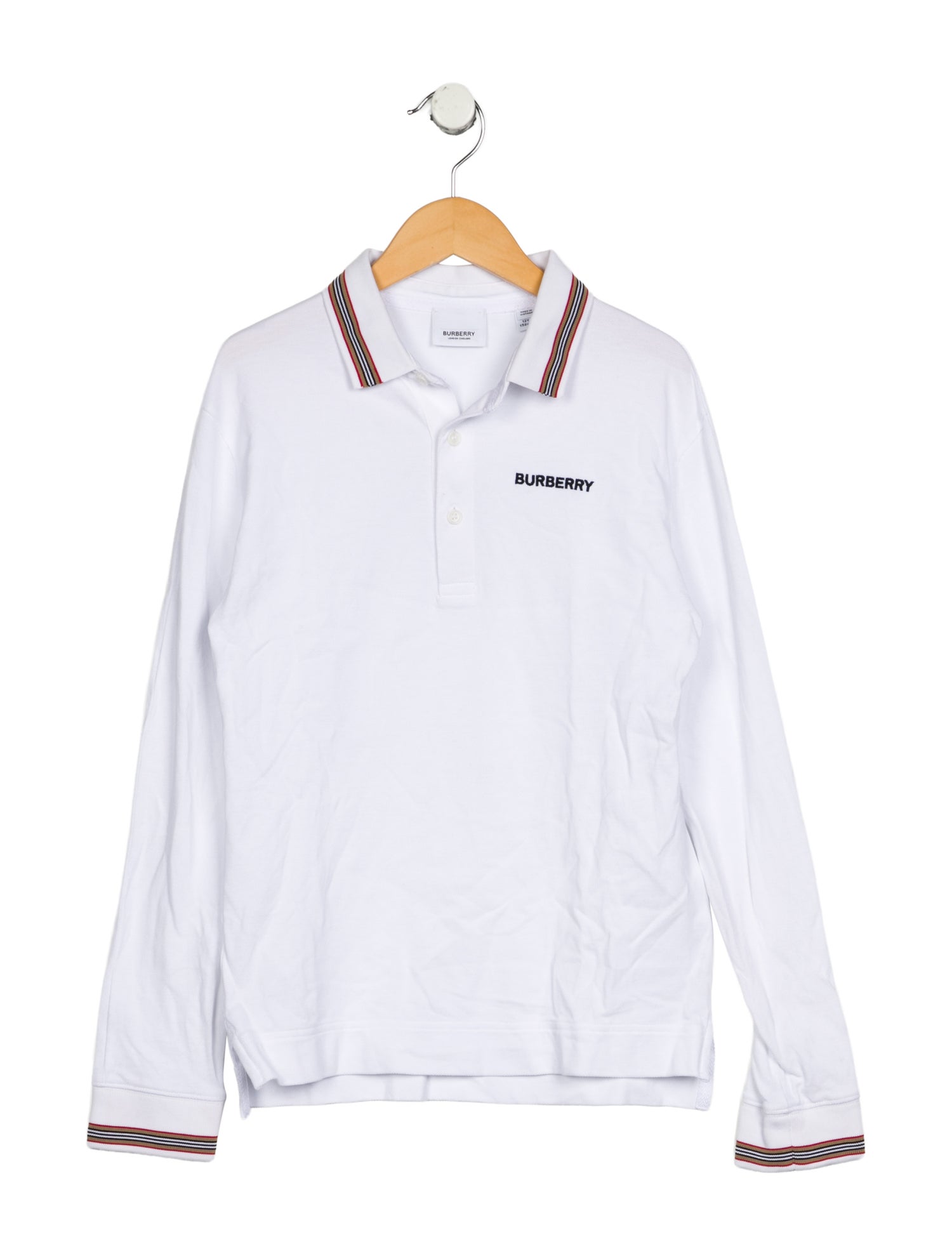 Burberry Kids Polo Long Sleeve Shirt