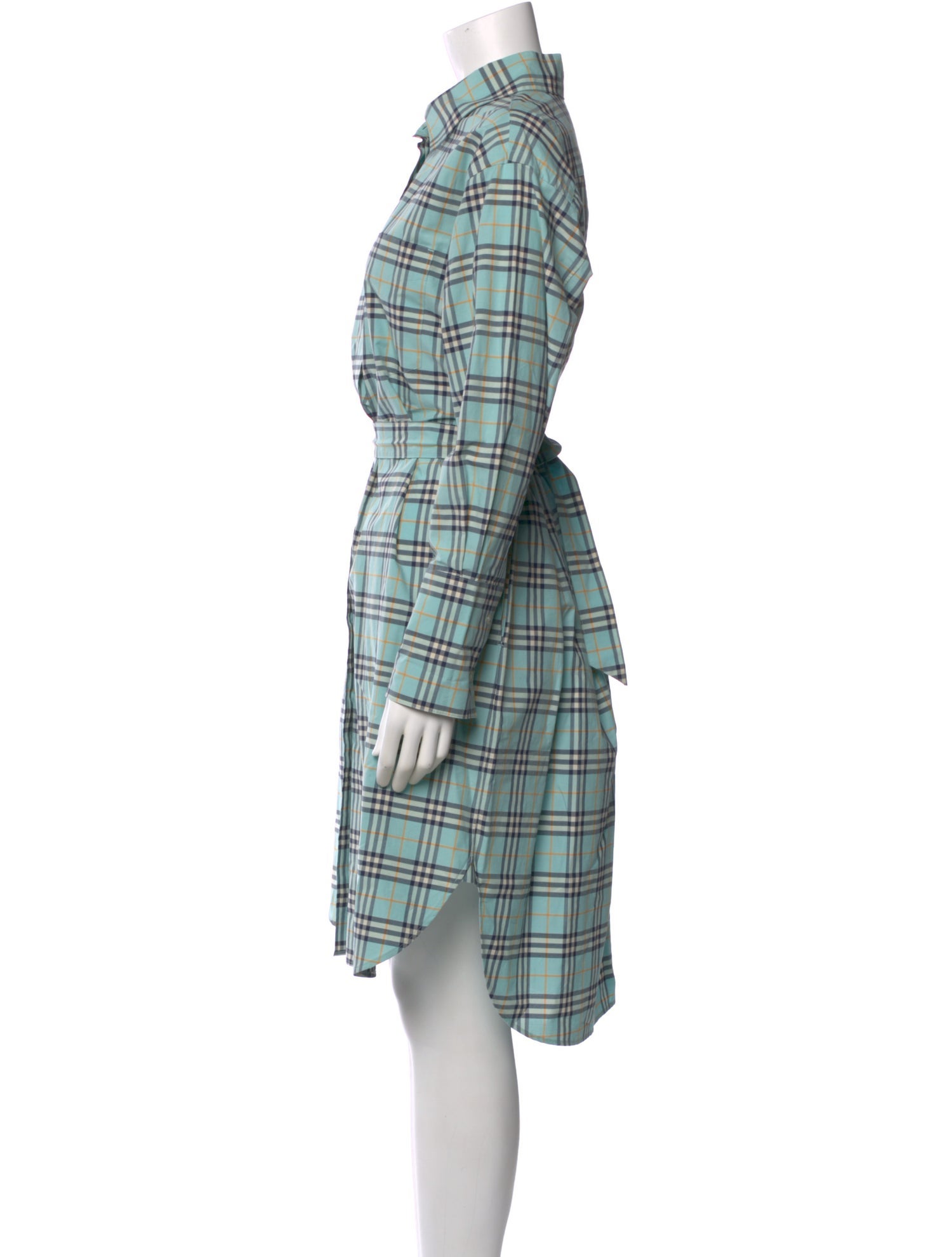 Burberry Plaid Print Midi Length Dress w/ Tags